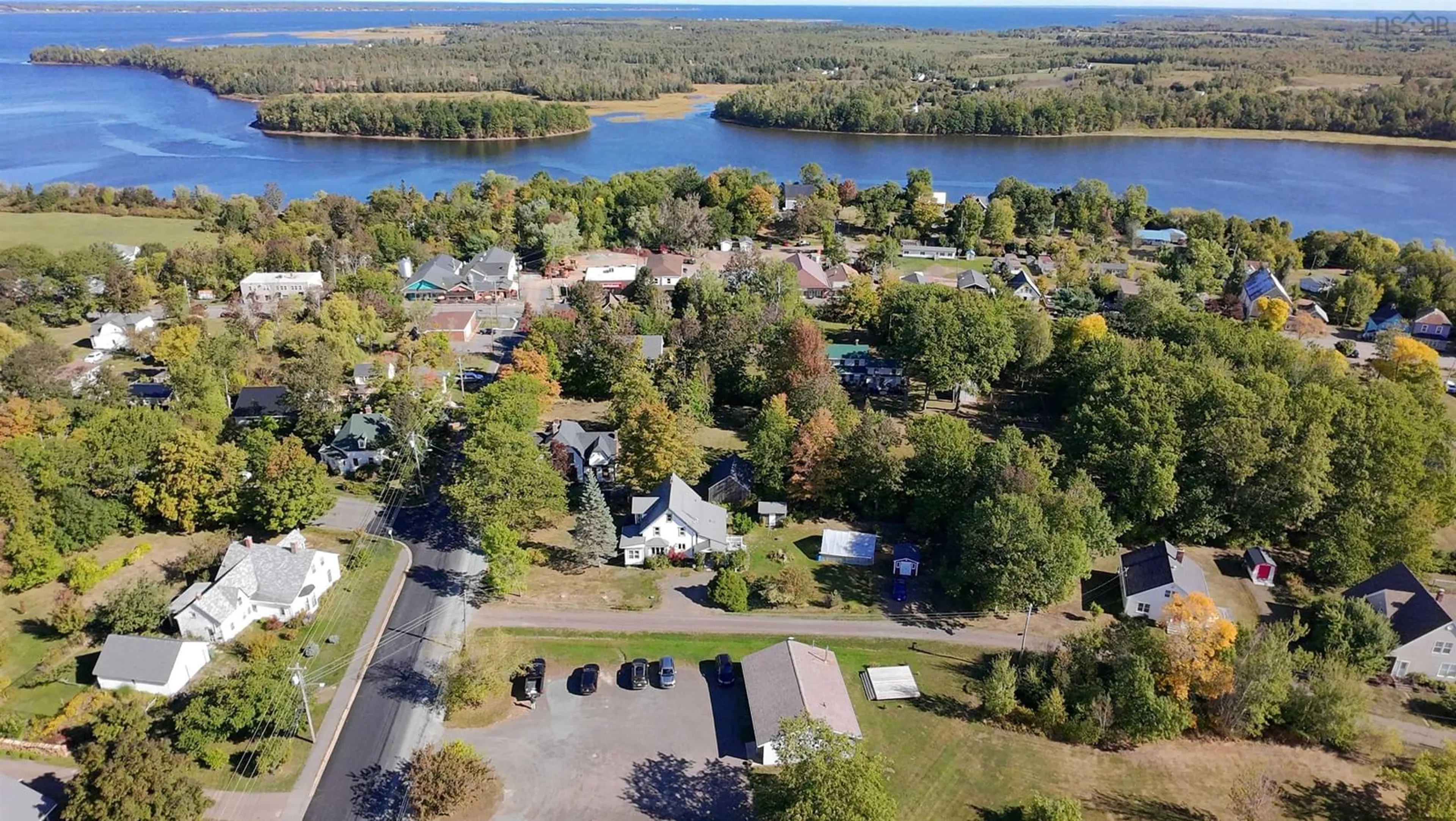 A pic from outside/outdoor area/front of a property/back of a property/a pic from drone, water/lake/river/ocean view for 28 Maple Ave, Tatamagouche Nova Scotia B0K 1V0