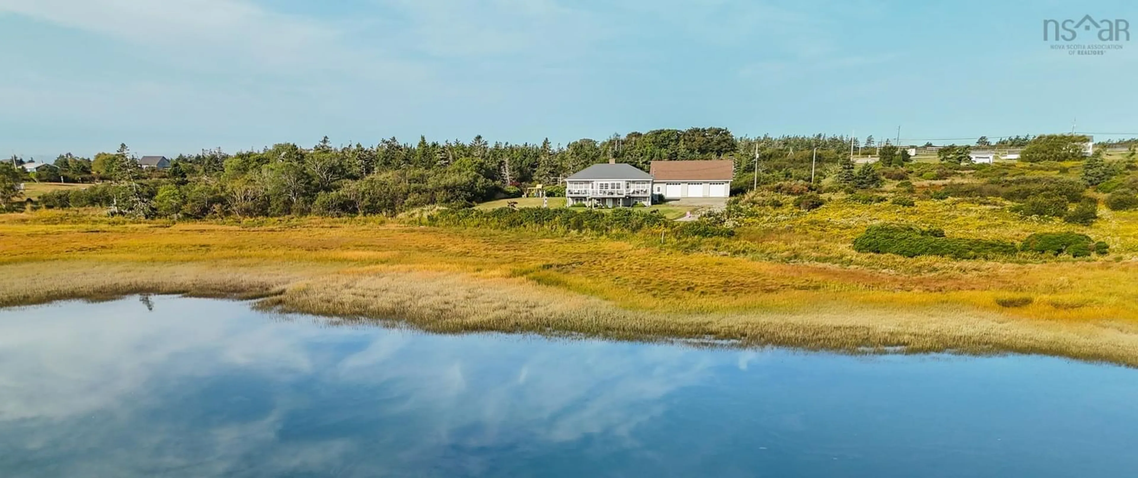 A pic from outside/outdoor area/front of a property/back of a property/a pic from drone, water/lake/river/ocean view for 633 Highway 304, Overton Nova Scotia B5A 5G6