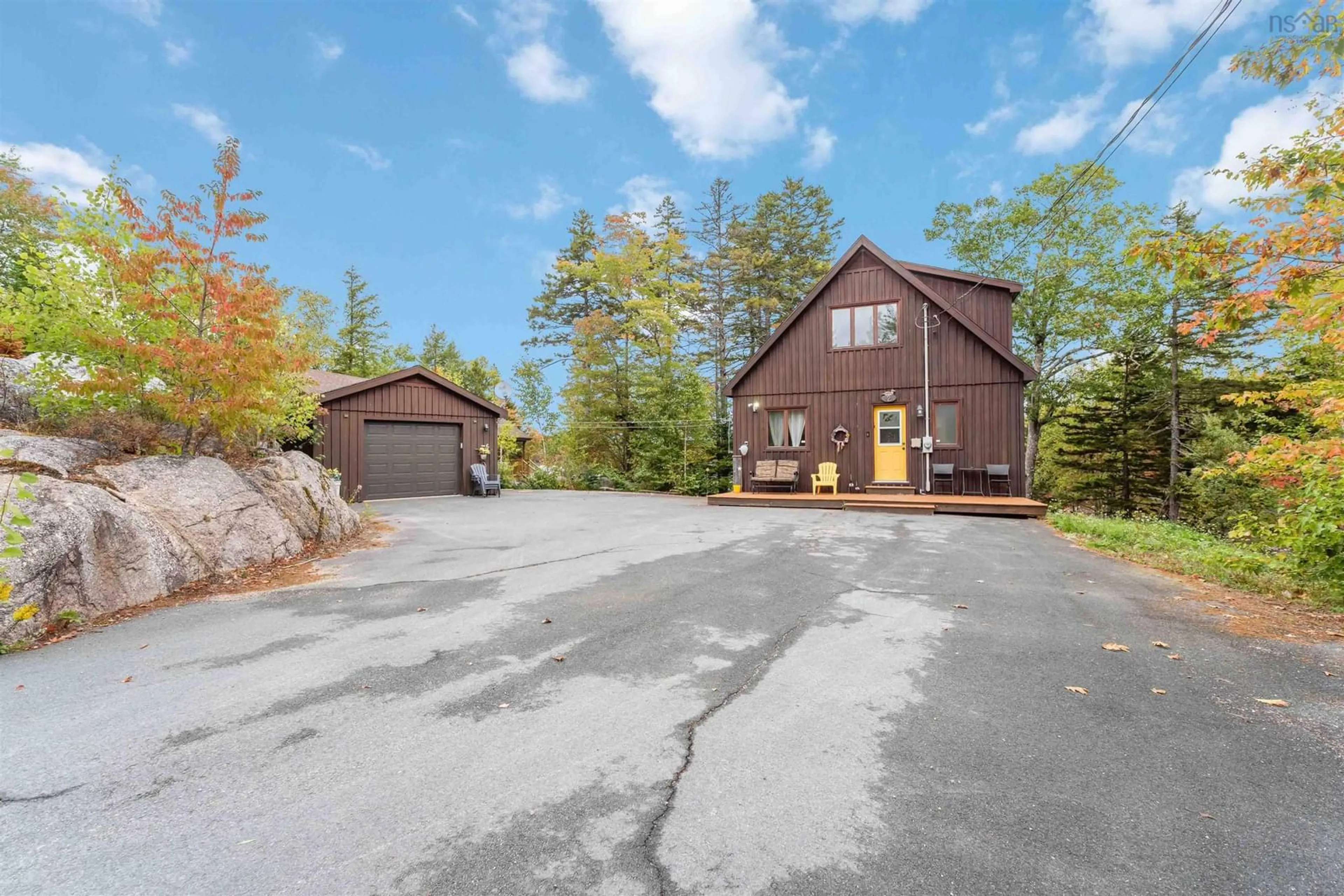 A pic from outside/outdoor area/front of a property/back of a property/a pic from drone, street for 2 Sunshine Lane #59, Vaughan Nova Scotia B0N 2T0