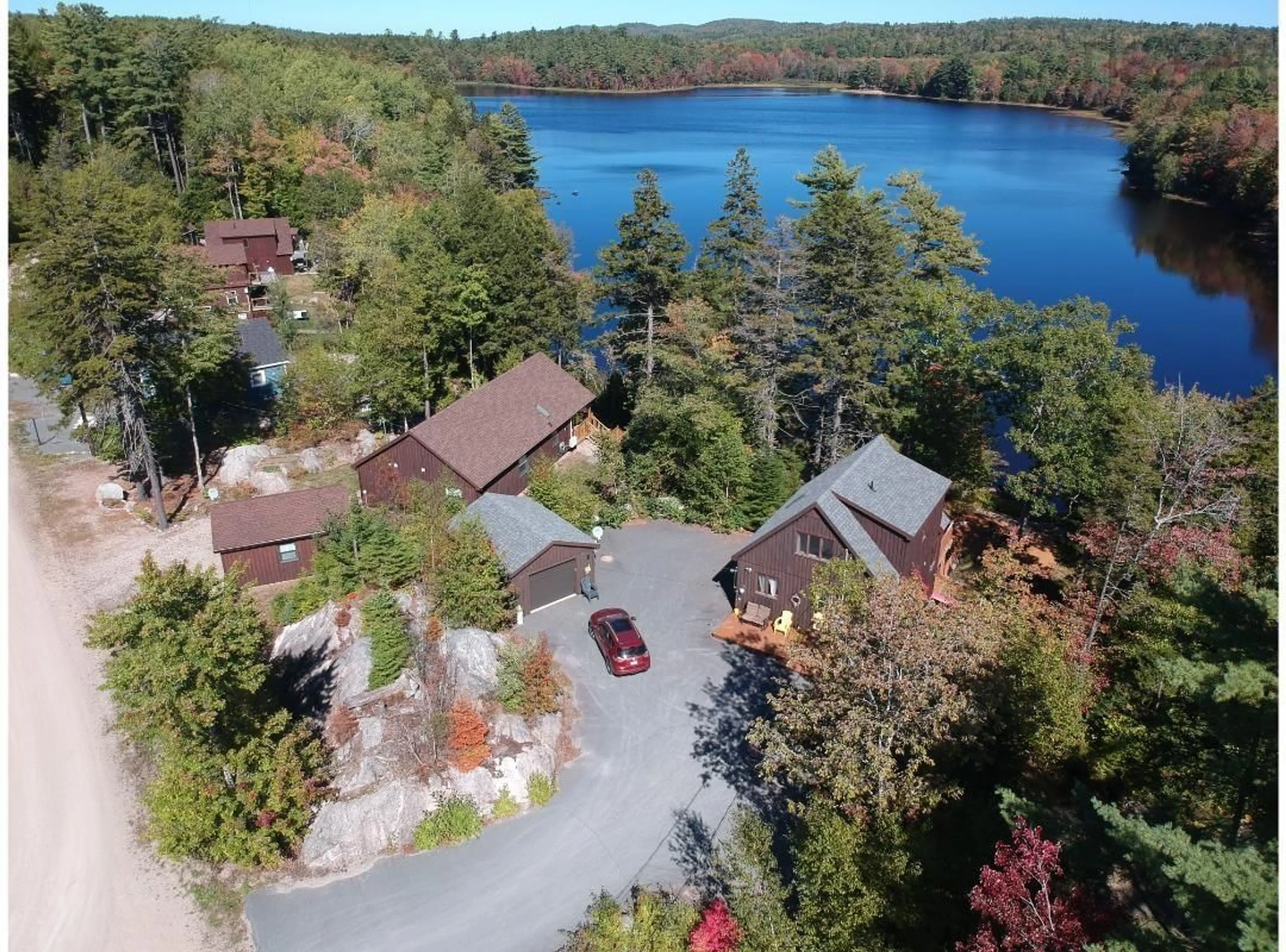 A pic from outside/outdoor area/front of a property/back of a property/a pic from drone, water/lake/river/ocean view for 2 Sunshine Lane #59, Vaughan Nova Scotia B0N 2T0