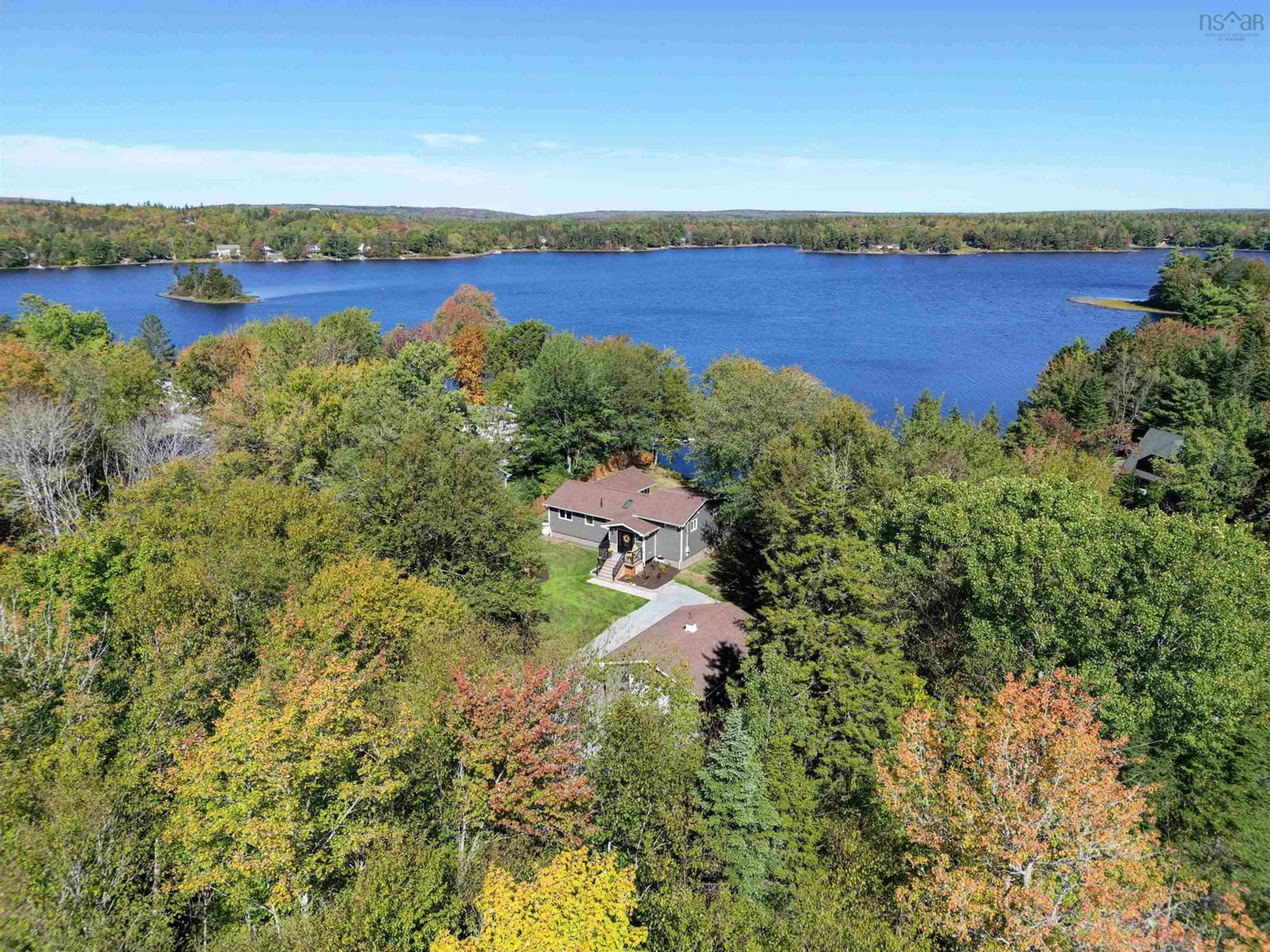 A pic from outside/outdoor area/front of a property/back of a property/a pic from drone, water/lake/river/ocean view for 179 Piggott Lake Rd, Lakelands Nova Scotia B0N 1Z0