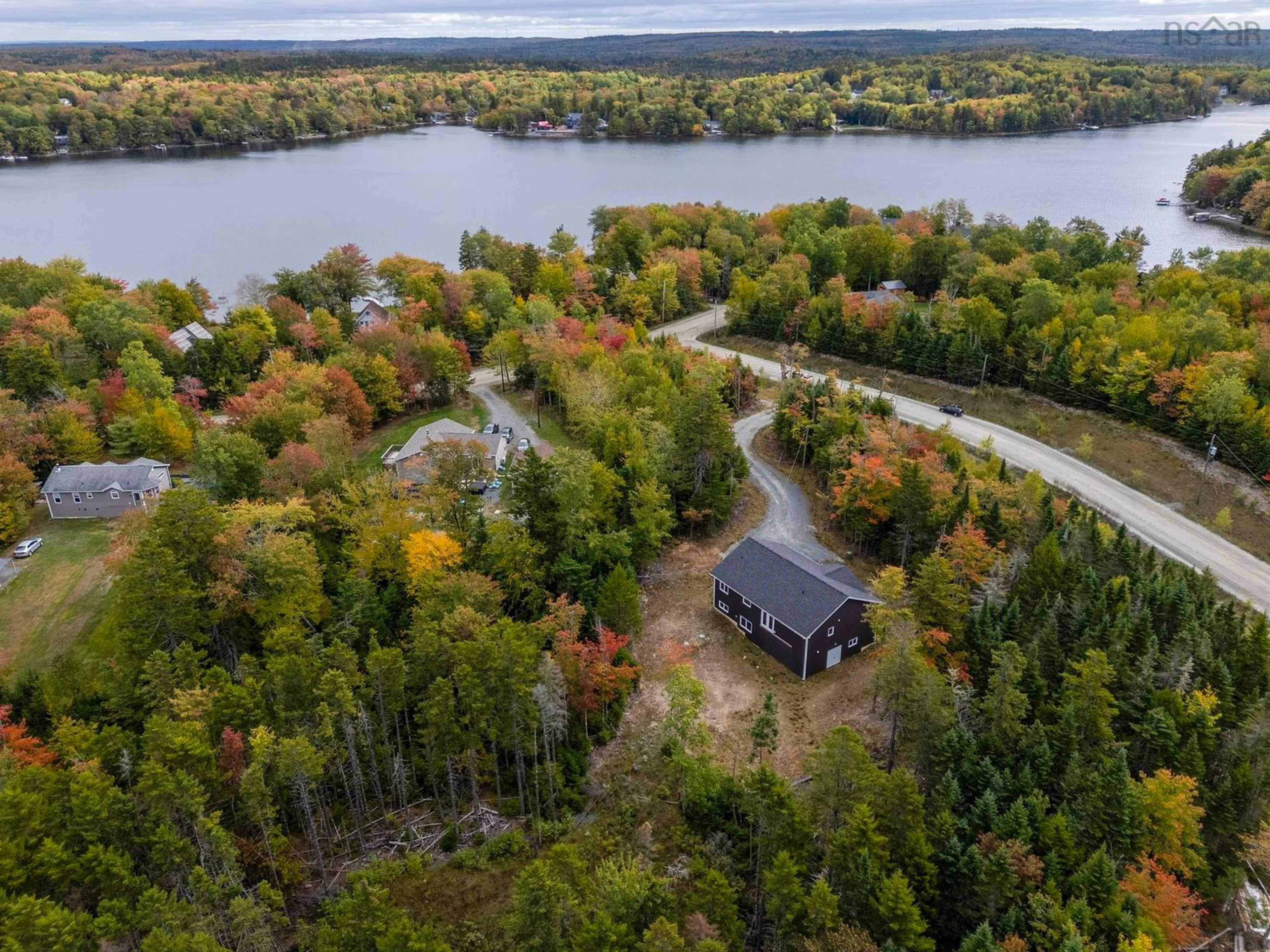 A pic from outside/outdoor area/front of a property/back of a property/a pic from drone, water/lake/river/ocean view for 10 Jorphie Dr, East Uniacke Nova Scotia B0N 1Z0