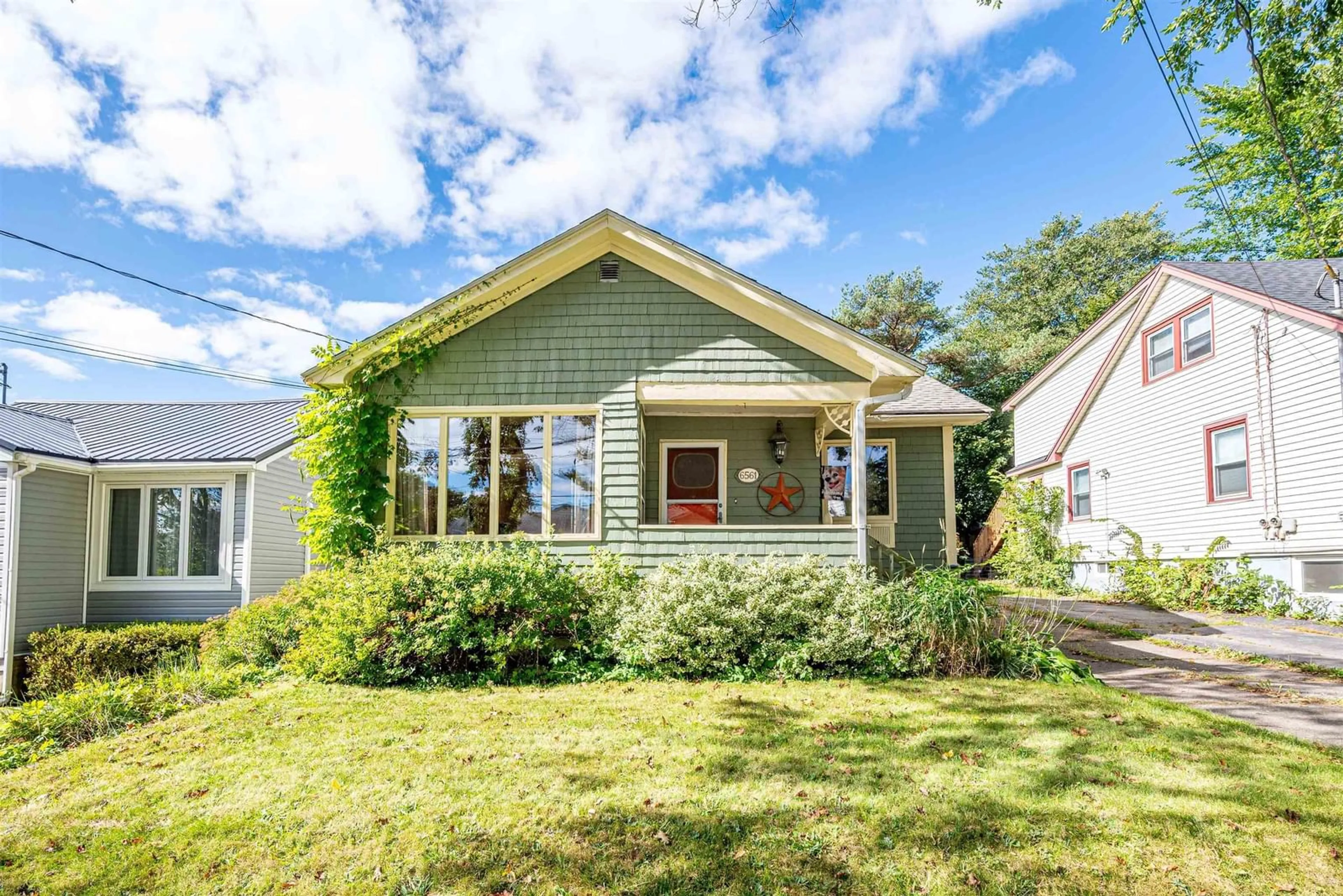 Home with vinyl exterior material, street for 6561 Almon St, Halifax Nova Scotia B3L 1V9