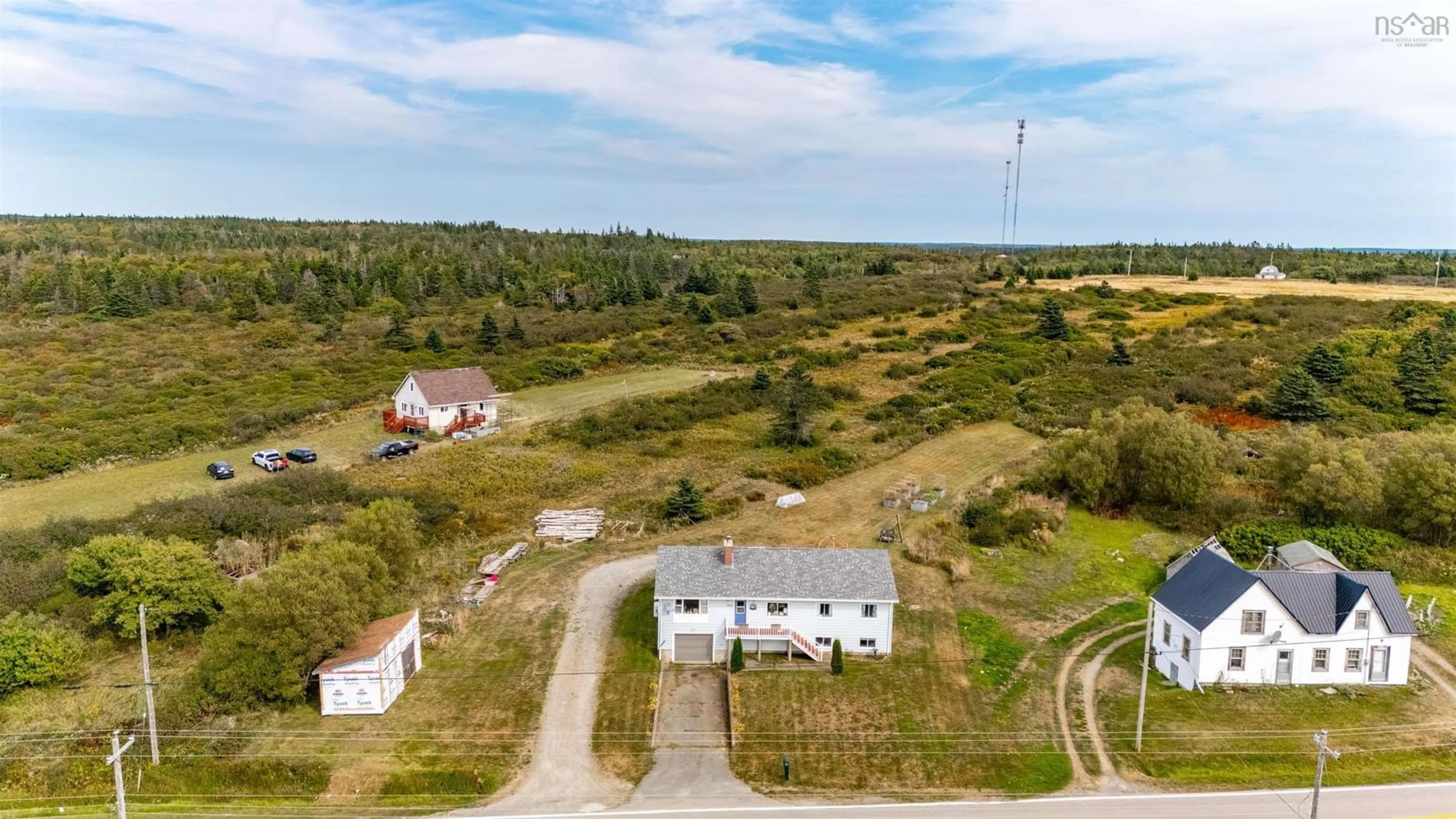 A pic from outside/outdoor area/front of a property/back of a property/a pic from drone, building for 5844 1 Hwy, Mavillette Nova Scotia B5A 5B3