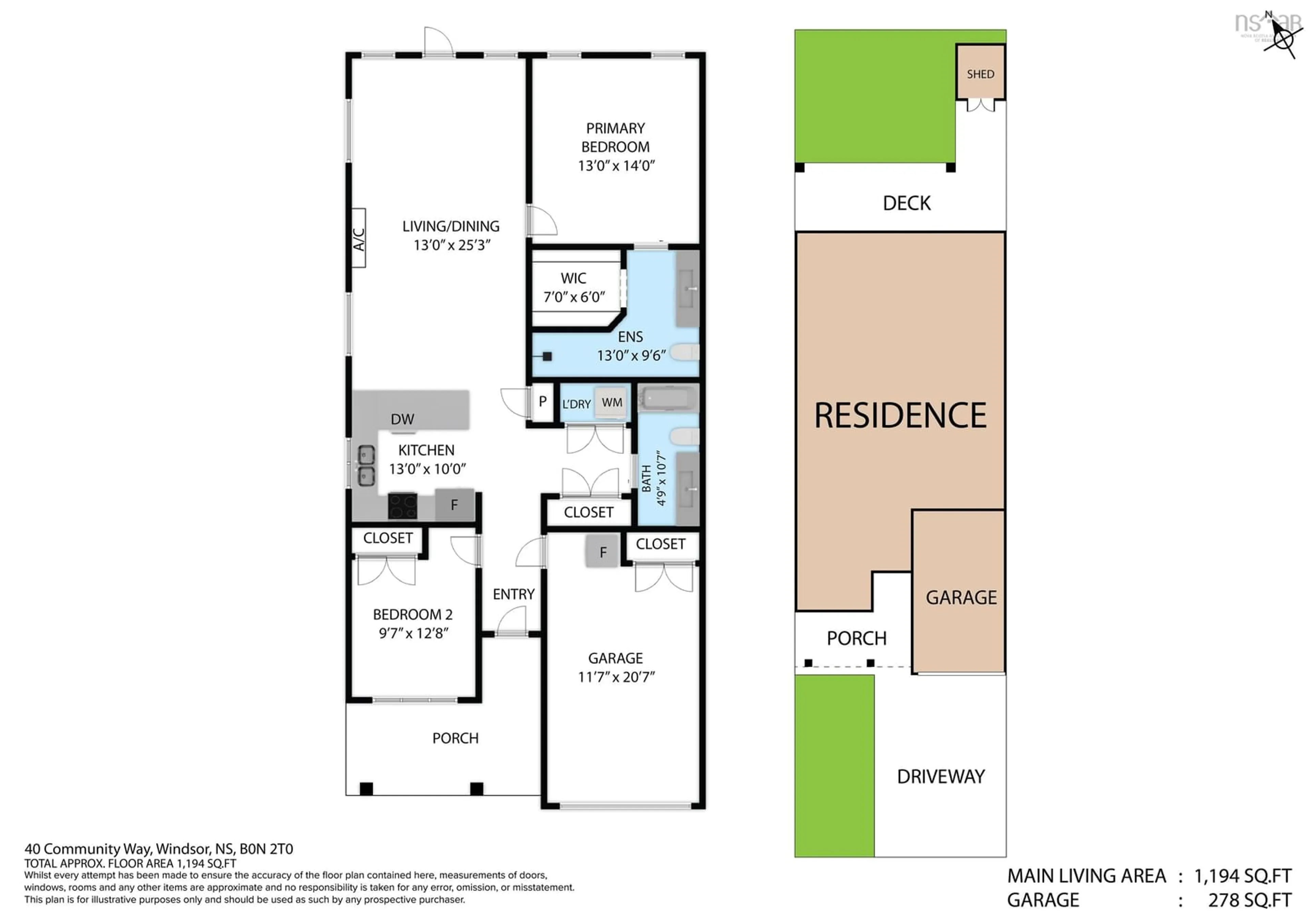 Floor plan for 40 Community Way, Garlands Crossing Nova Scotia B0N 2T0