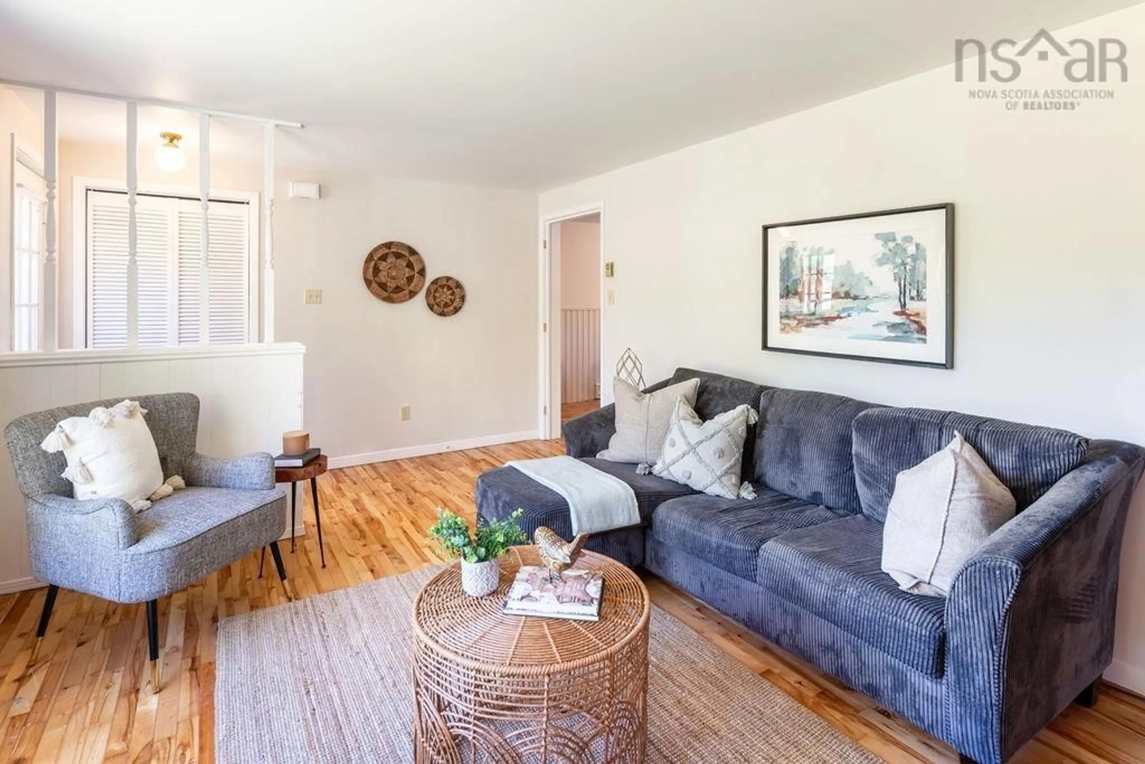 Living room with furniture, wood/laminate floor for 30 Jamie Dr, Beaver Bank Nova Scotia B4G 1C8
