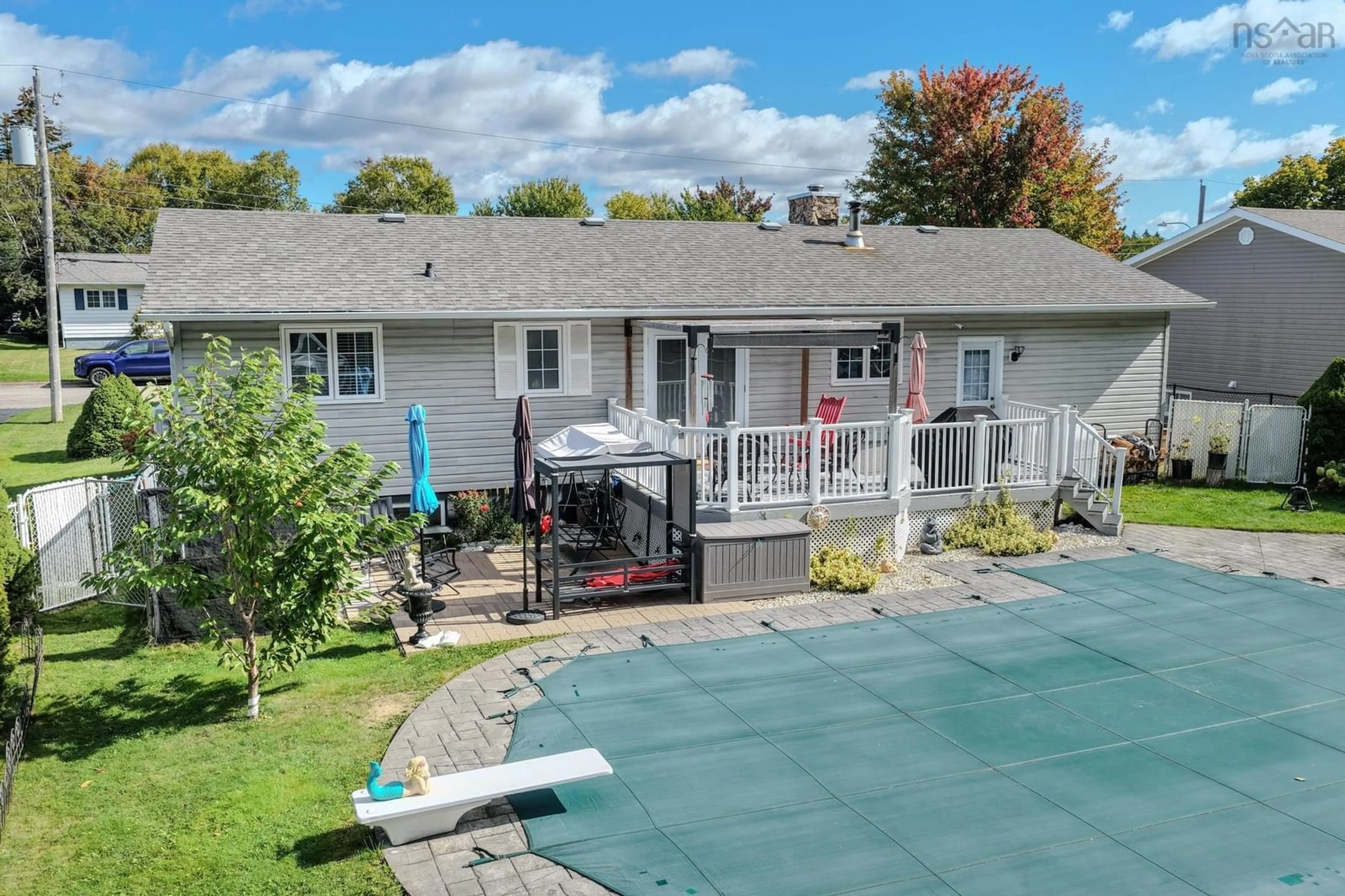A pic from outside/outdoor area/front of a property/back of a property/a pic from drone, water/lake/river/ocean view for 70 Ranni Cres, Sydney River Nova Scotia B1S 3E2