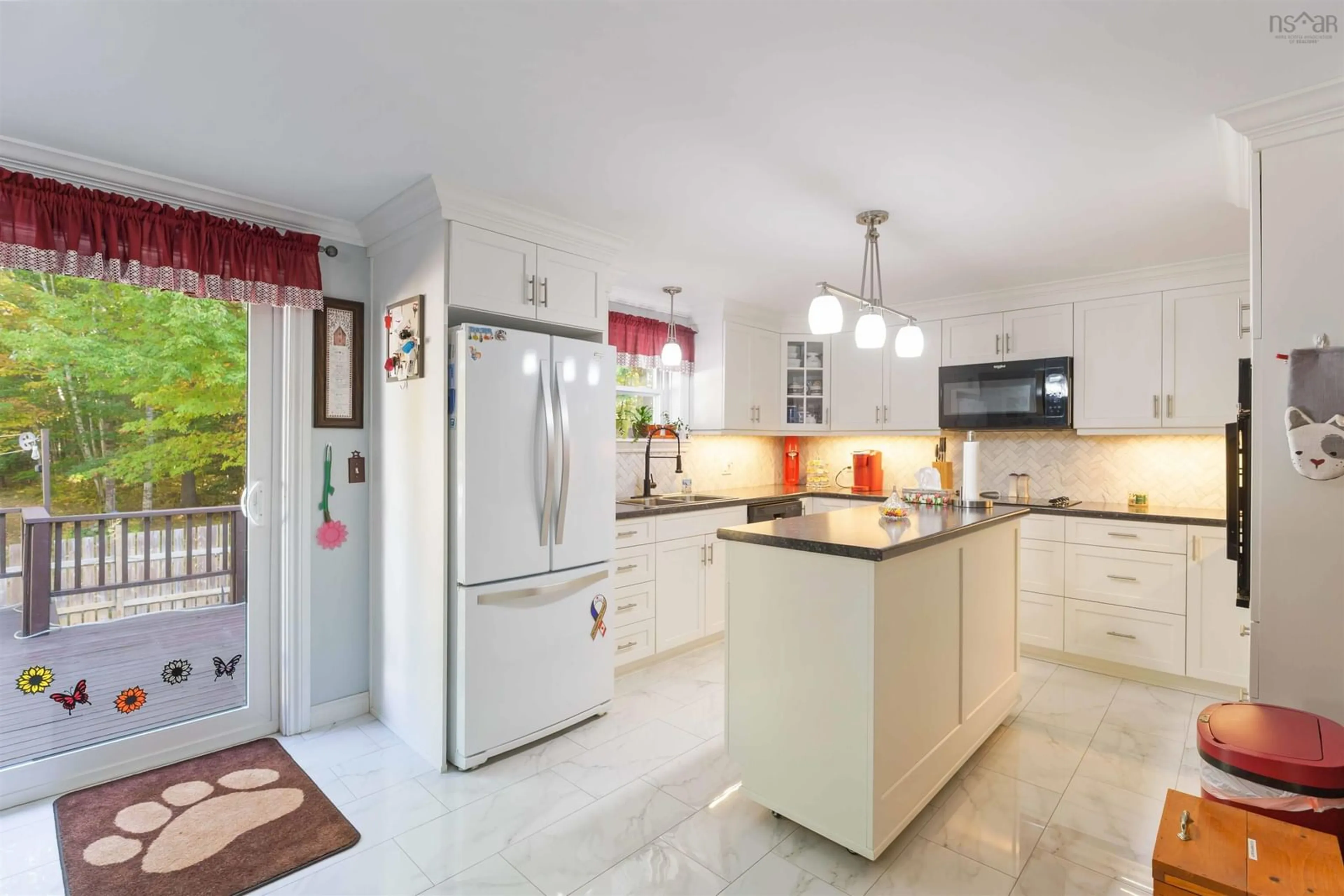 Open concept kitchen, ceramic/tile floor for 389 Hall Rd, South Greenwood Nova Scotia B0P 1R0