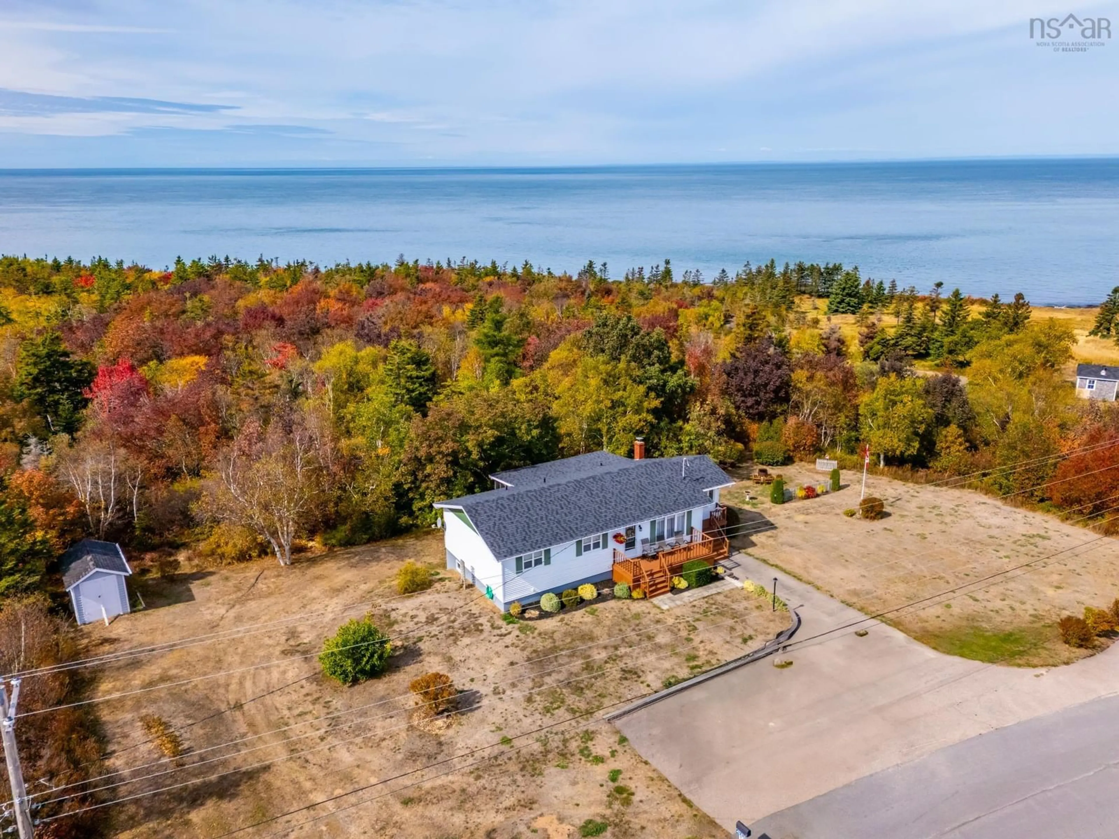 A pic from outside/outdoor area/front of a property/back of a property/a pic from drone, water/lake/river/ocean view for 4283 Shore Rd, Parkers Cove Nova Scotia B0S 1A0