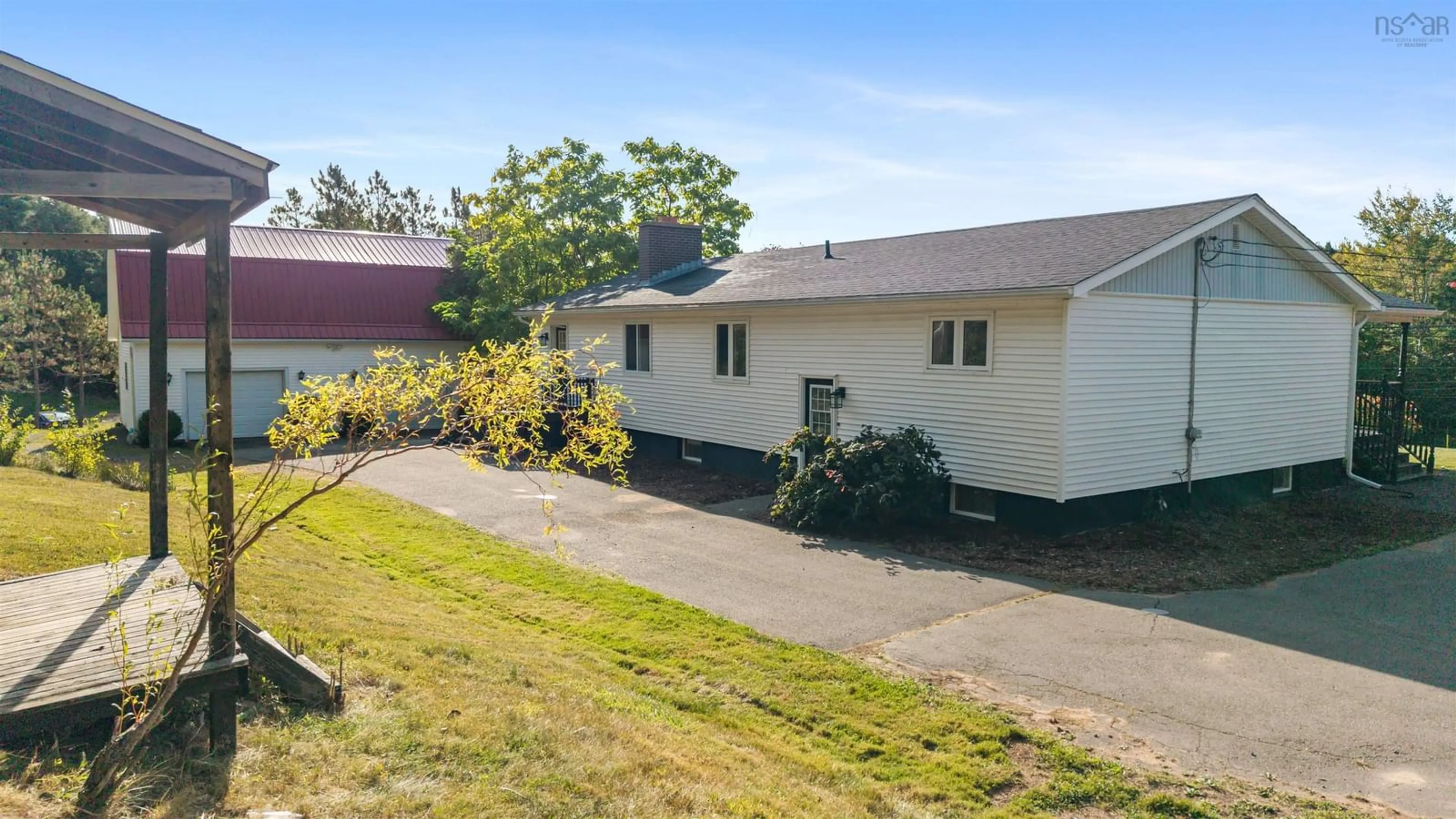 A pic from outside/outdoor area/front of a property/back of a property/a pic from drone, unknown for 6875 Highway 4, Linacy Nova Scotia B2H 5C4