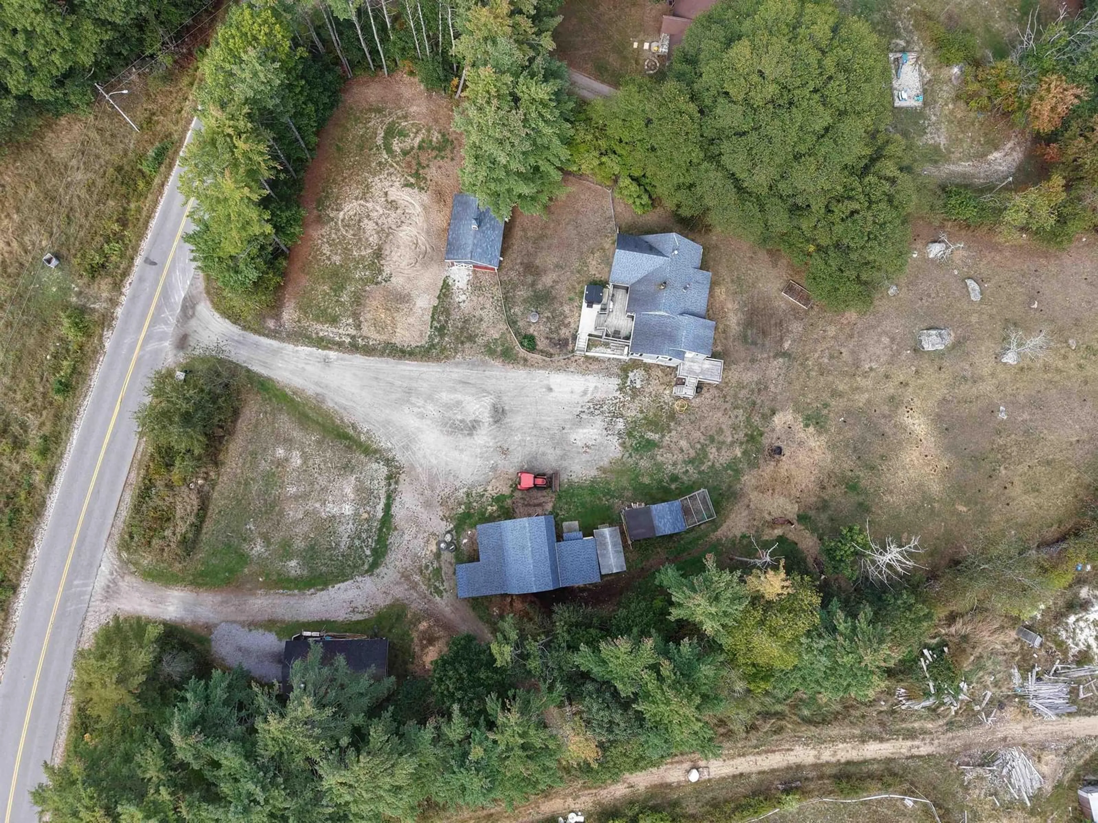 A pic from outside/outdoor area/front of a property/back of a property/a pic from drone, forest/trees view for 9431 Upper Clyde Rd, Welshtown Nova Scotia B0T 1J0