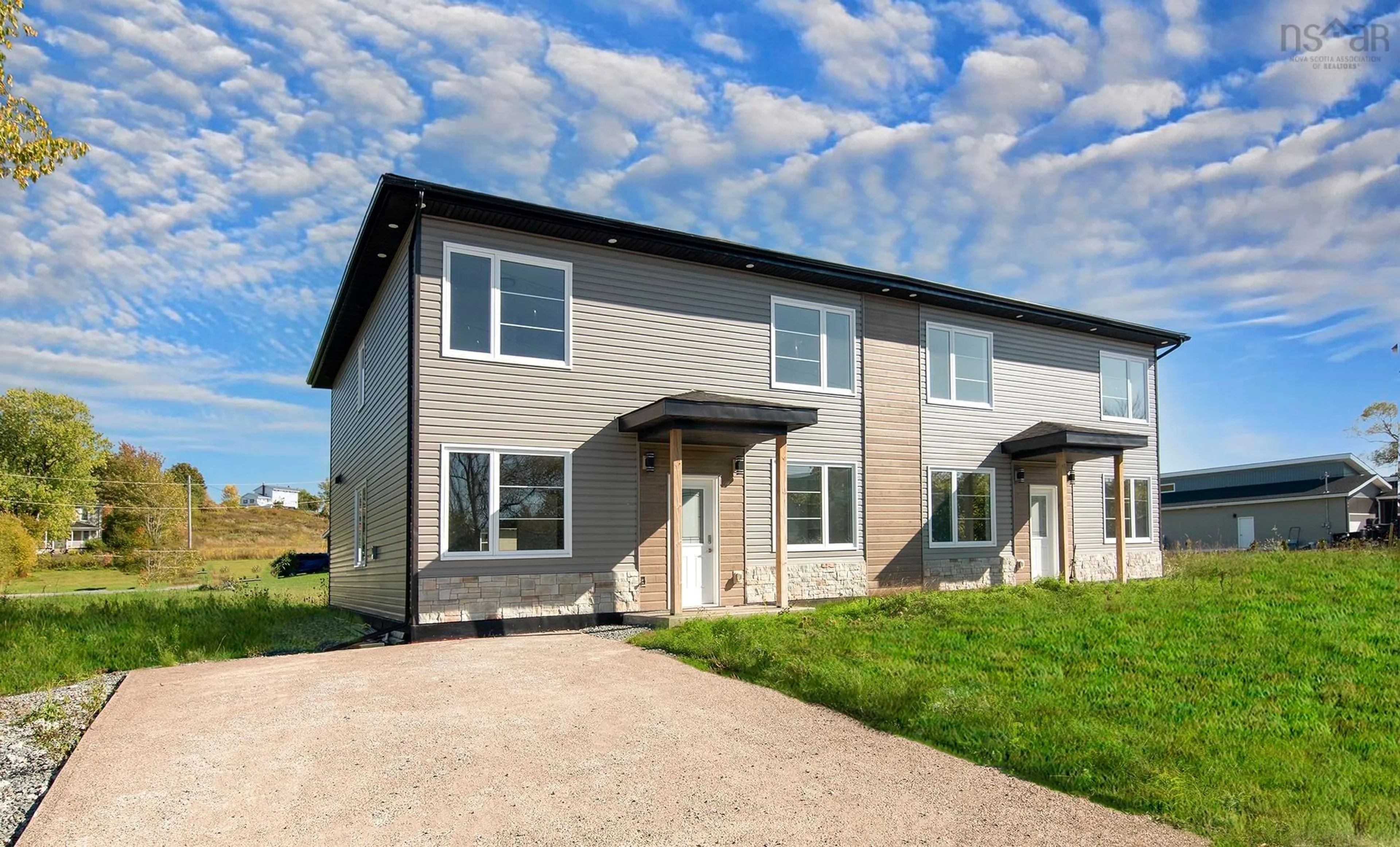 Home with vinyl exterior material, street for 63/65 C N Rd, Shubenacadie Nova Scotia B0N 2H0