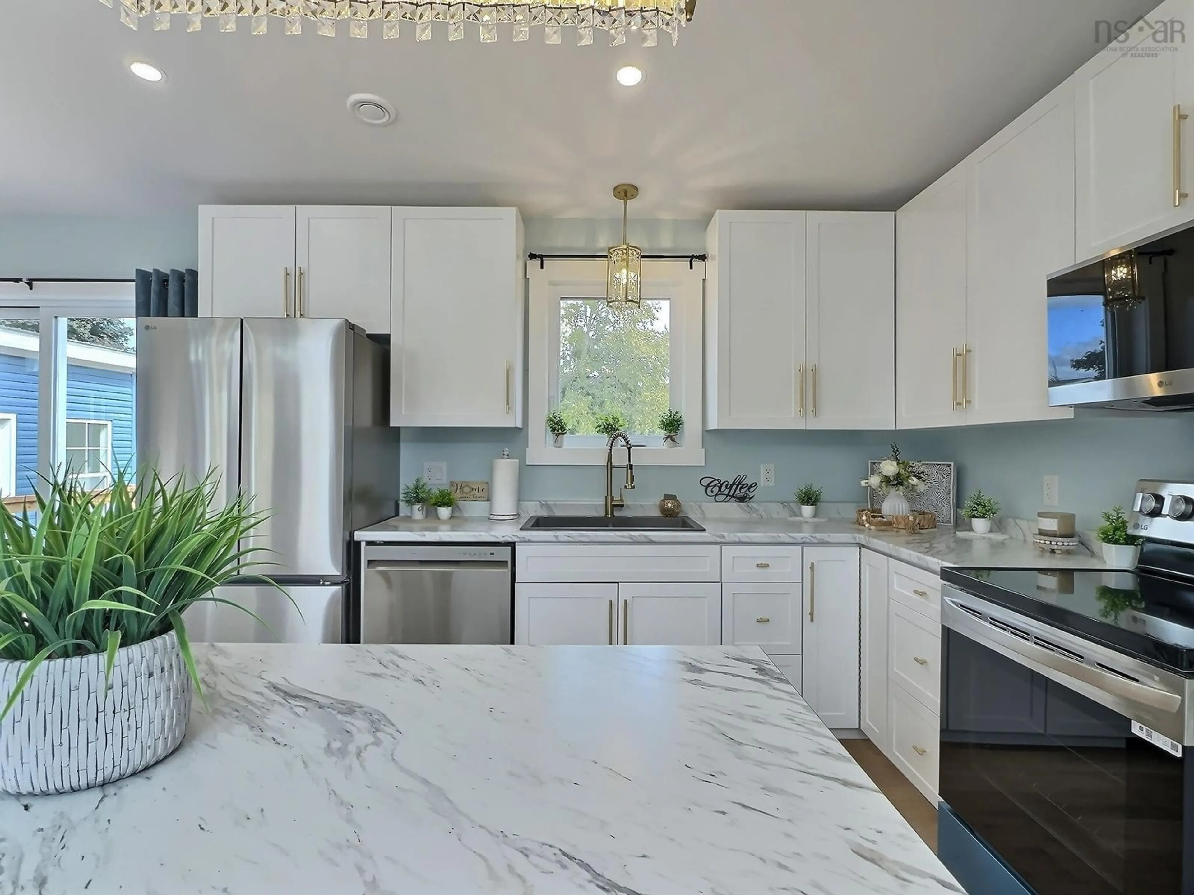 Contemporary kitchen, ceramic/tile floor for 54 Brite Ave, Bible Hill Nova Scotia B2N 5R6