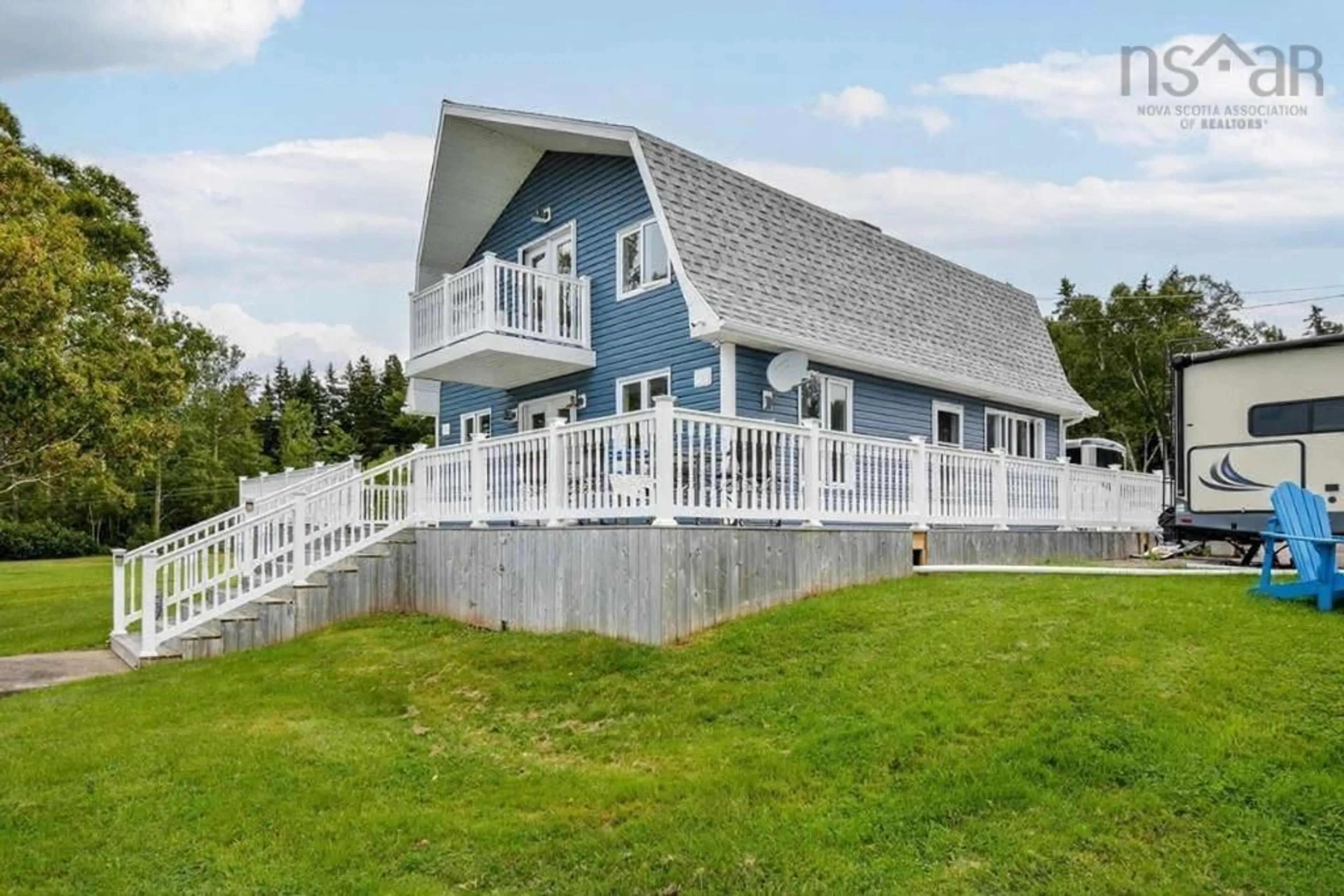 Home with vinyl exterior material, water/lake/river/ocean view for 3280 Grand Narrows Hwy, Boisdale Nova Scotia B1Y 3R5