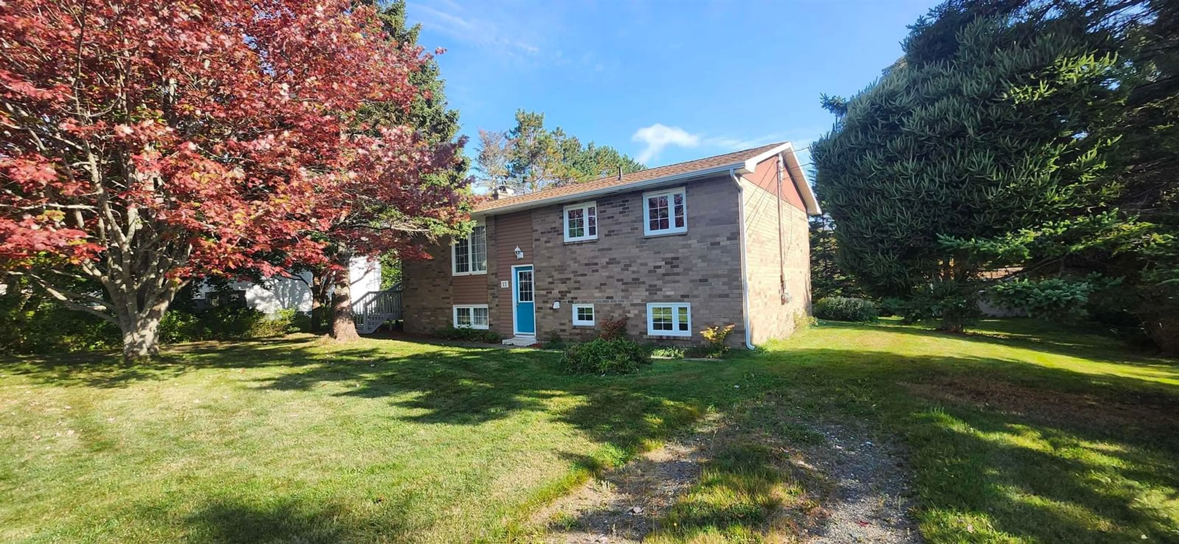 Home with brick exterior material, street for 33 Mackillop Ave, Coxheath Nova Scotia B1P 1G6