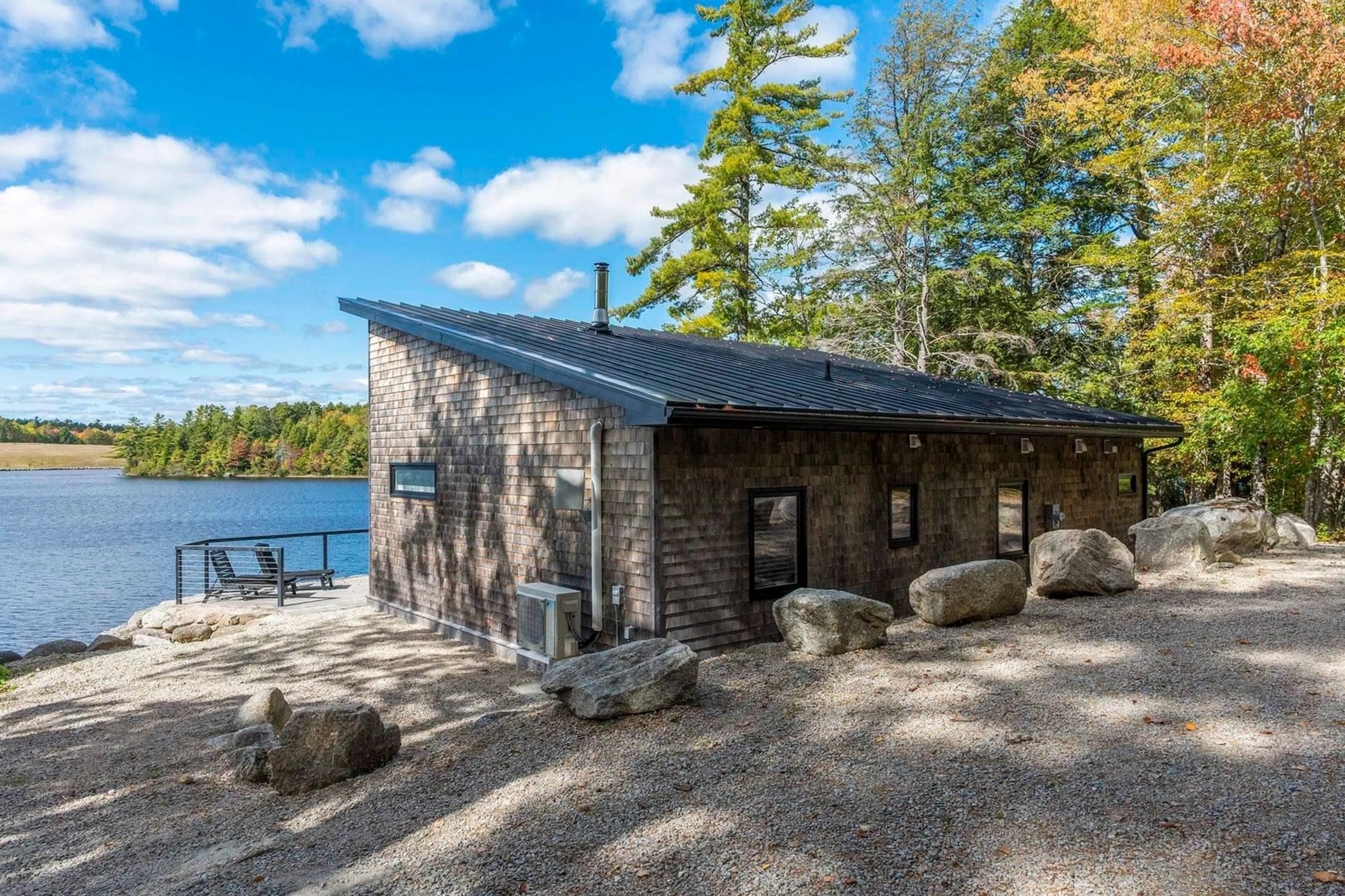 Patio, water/lake/river/ocean view for 20 Mockingee Lane, Vaughan Nova Scotia B0N 2T0