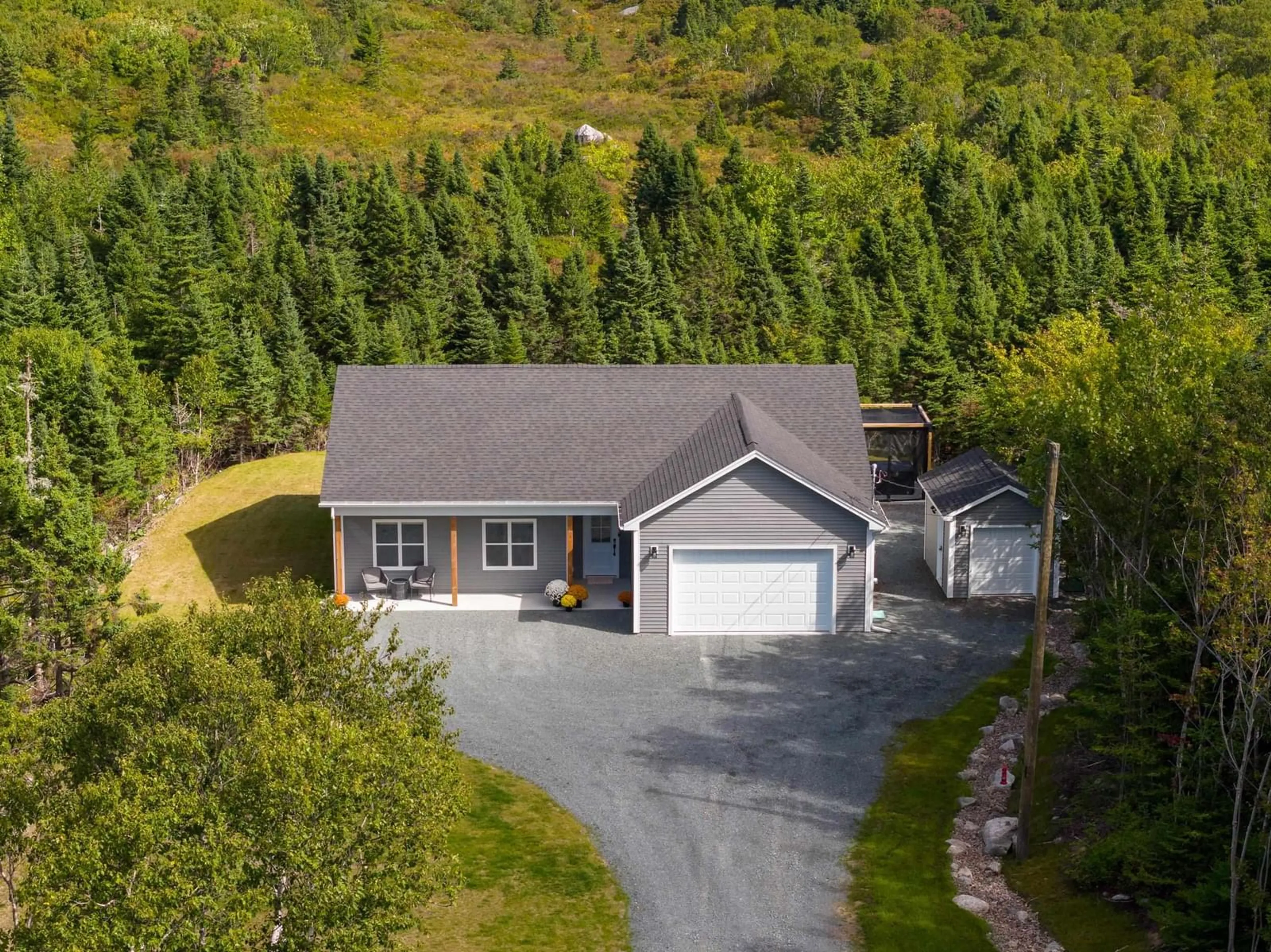 A pic from outside/outdoor area/front of a property/back of a property/a pic from drone, unknown for 59 Kelly Dr, Williamswood Nova Scotia B3V 1E8