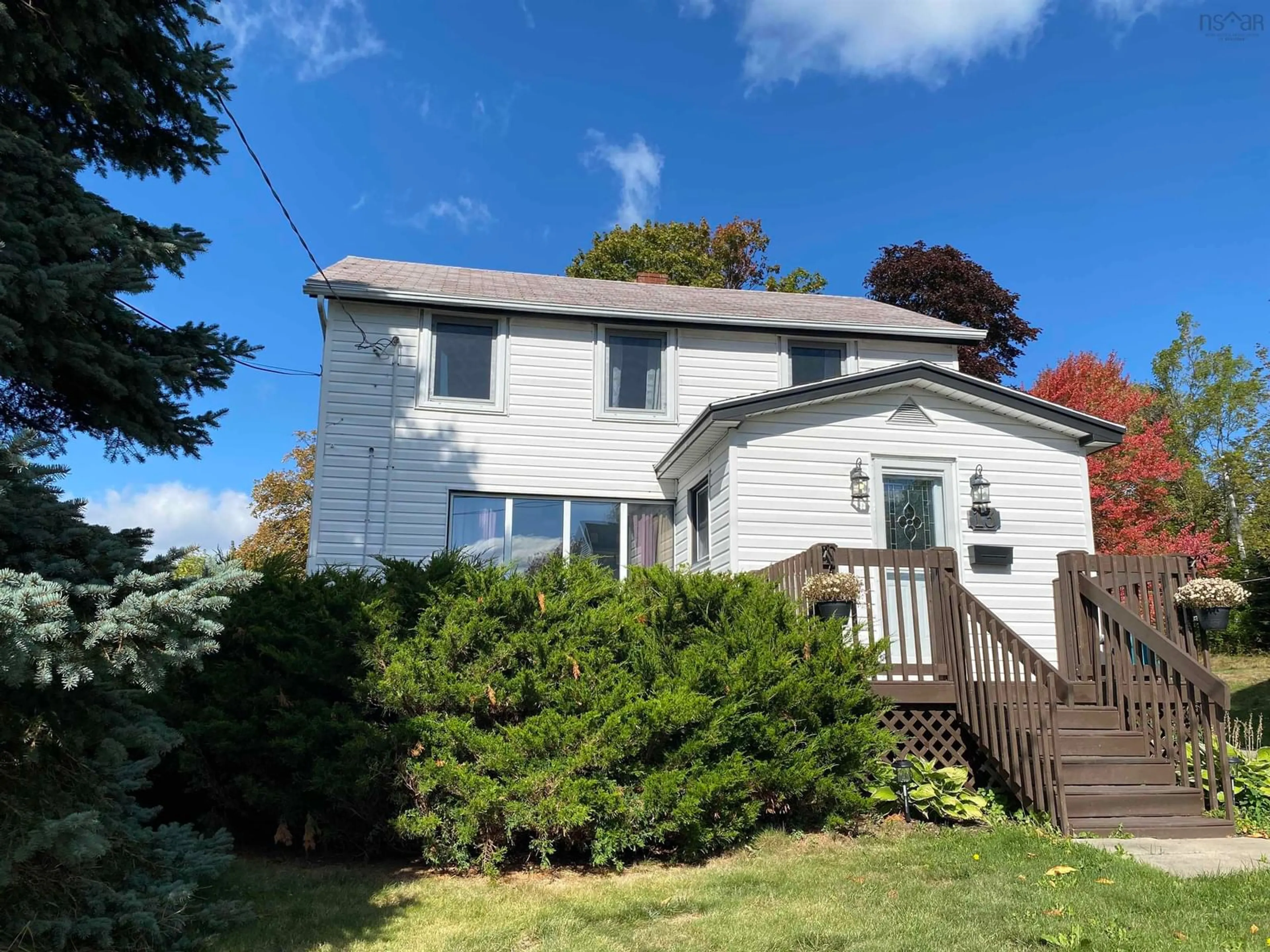 Home with vinyl exterior material, street for 13 View St, Sydney Mines Nova Scotia B1V 1G9
