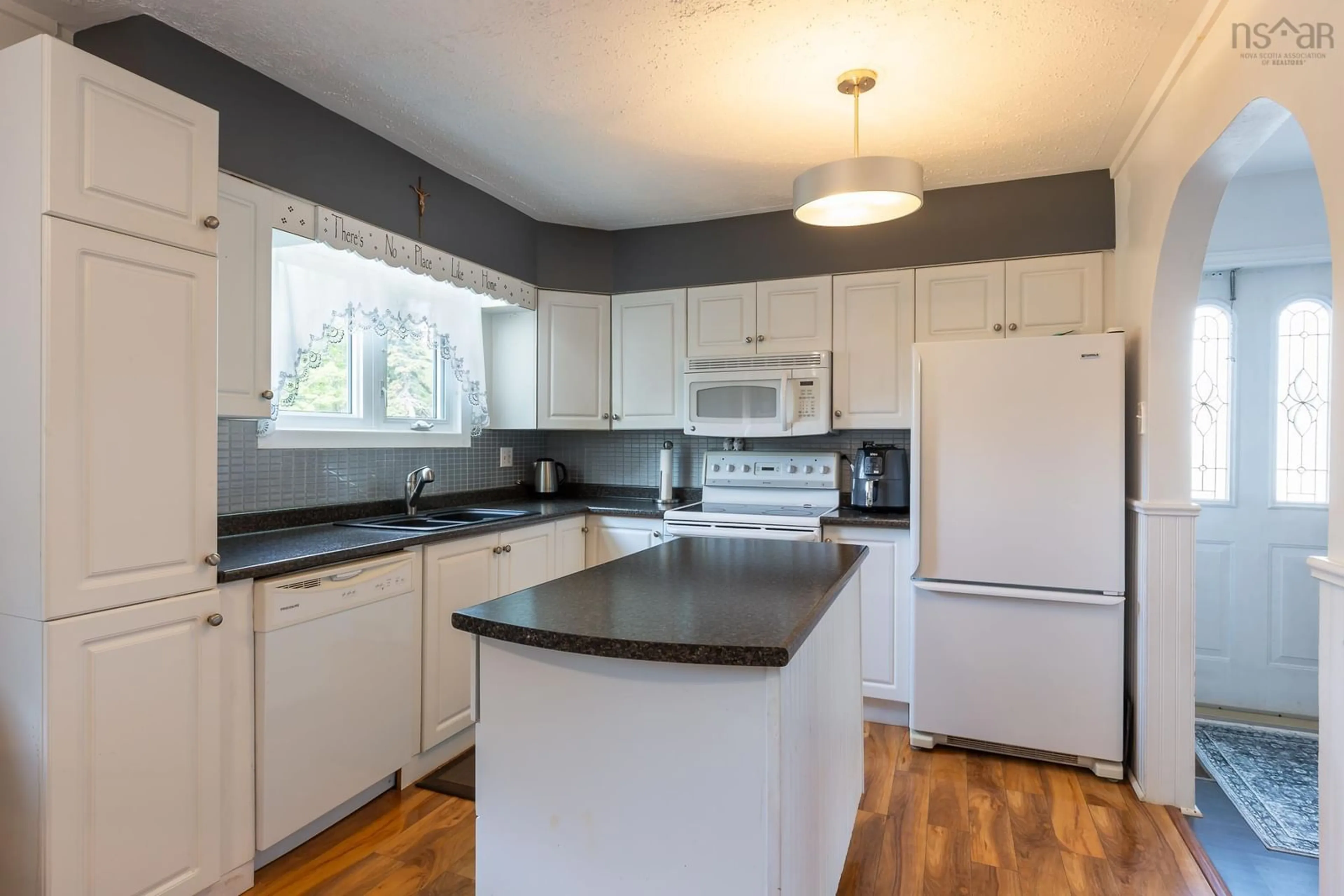 Open concept kitchen, wood/laminate floor for 1410 No. 19 Hwy, Troy Nova Scotia B9A 1E6