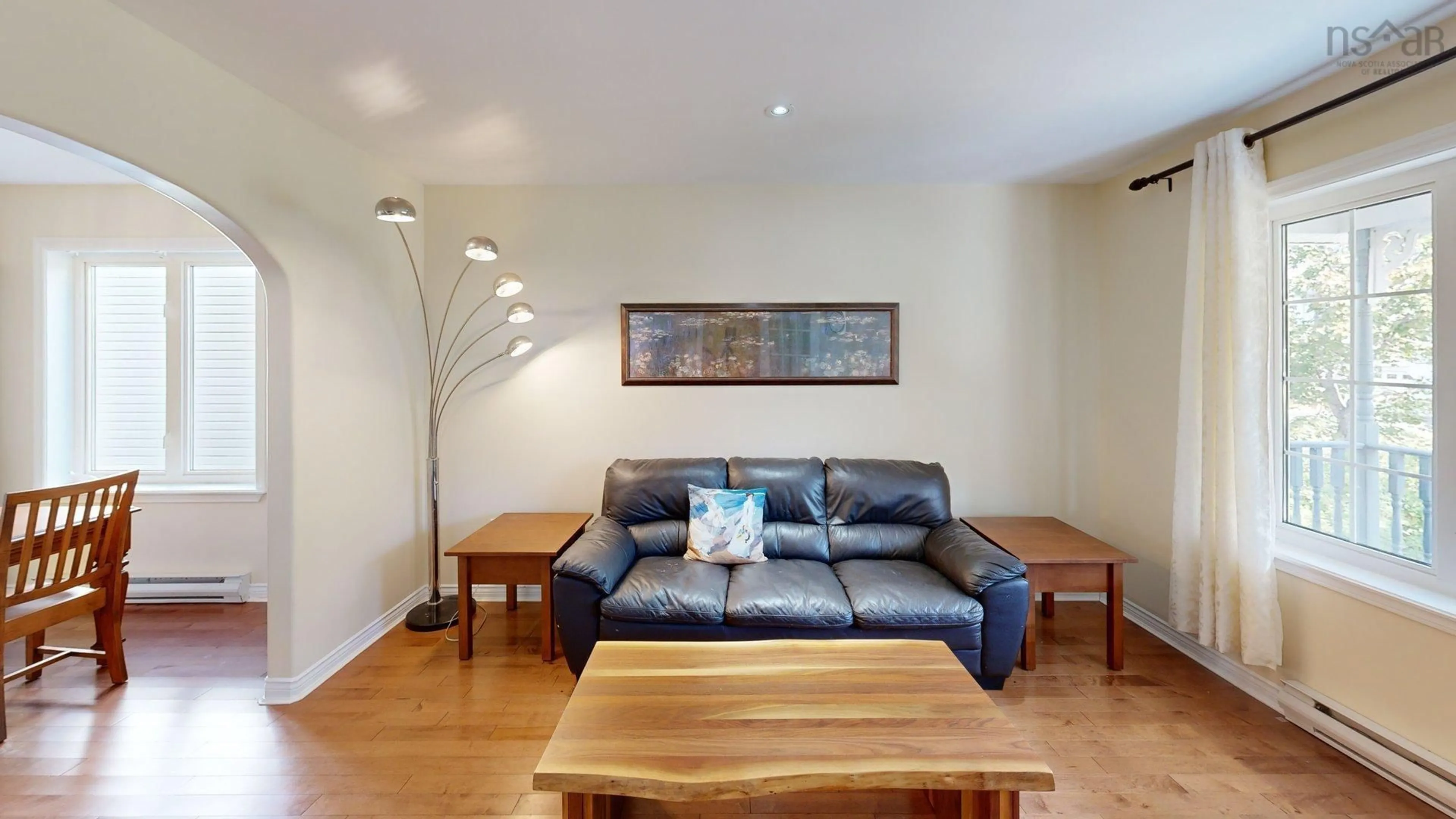 Living room with furniture, wood/laminate floor for 11 Glenbourne Court, Halifax Nova Scotia B3S 1E2