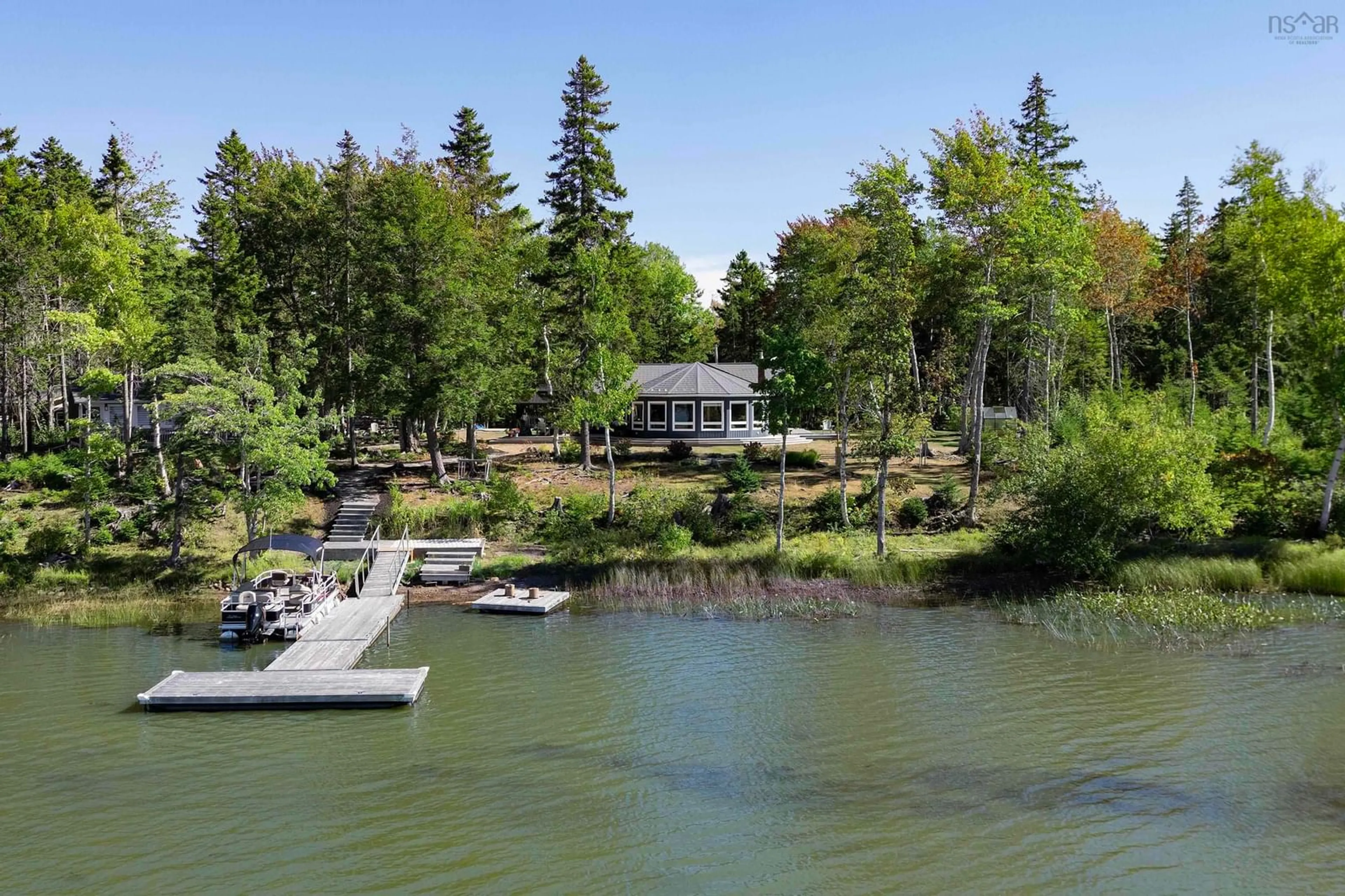 A pic from outside/outdoor area/front of a property/back of a property/a pic from drone, water/lake/river/ocean view for 53 Leonard Dr, Mattatall Lake Nova Scotia B0K 1V0