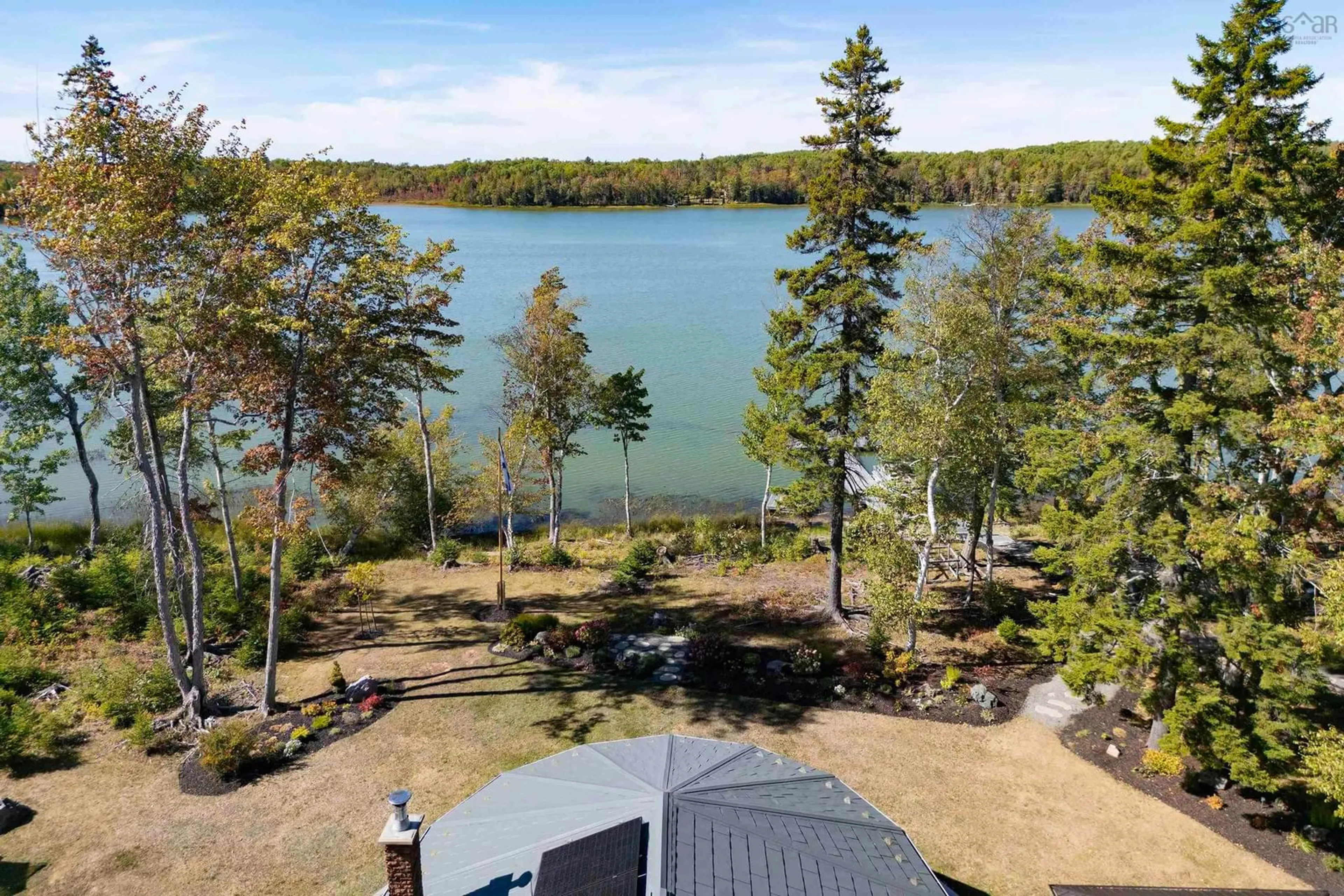 A pic from outside/outdoor area/front of a property/back of a property/a pic from drone, water/lake/river/ocean view for 53 Leonard Dr, Mattatall Lake Nova Scotia B0K 1V0