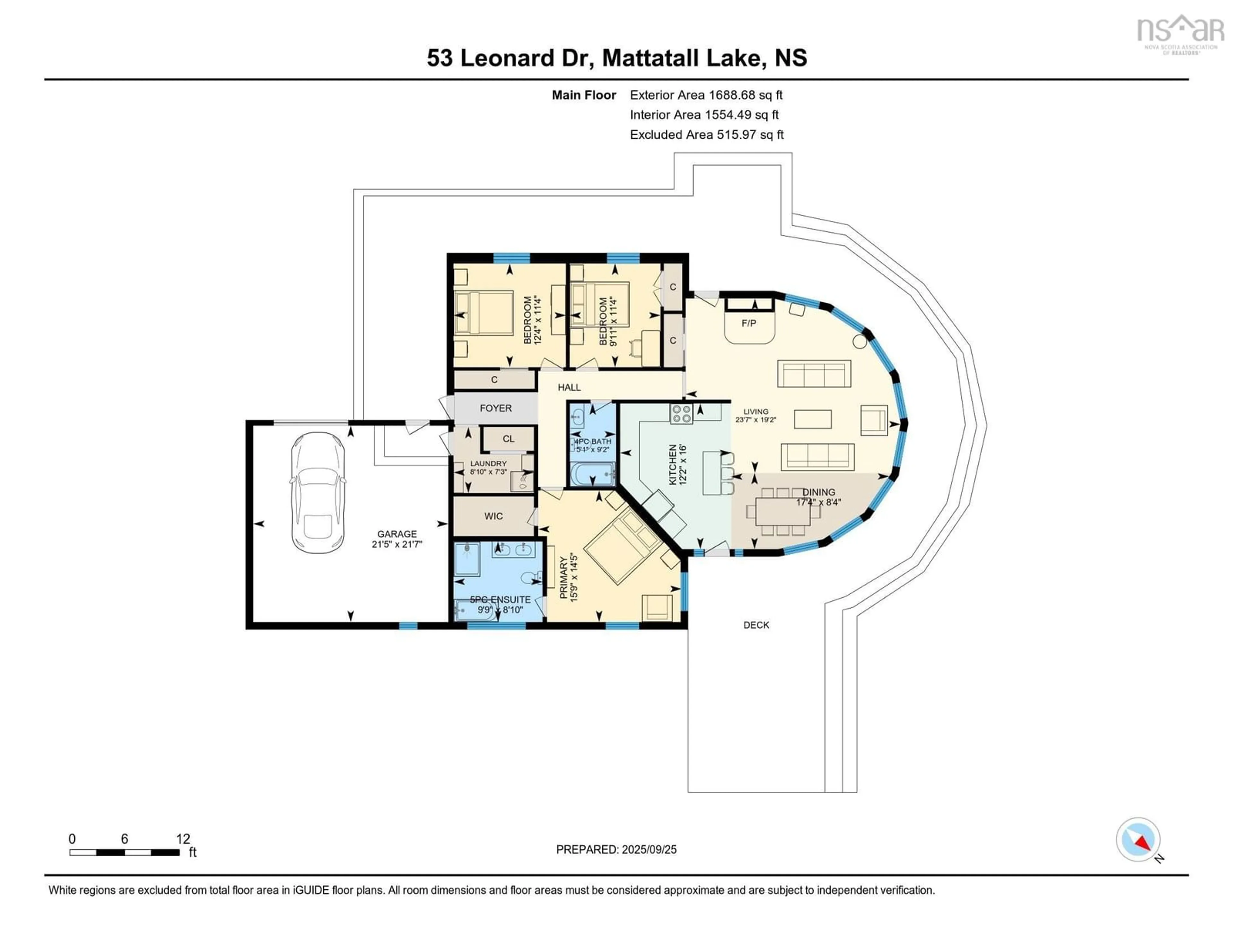 Floor plan for 53 Leonard Dr, Mattatall Lake Nova Scotia B0K 1V0