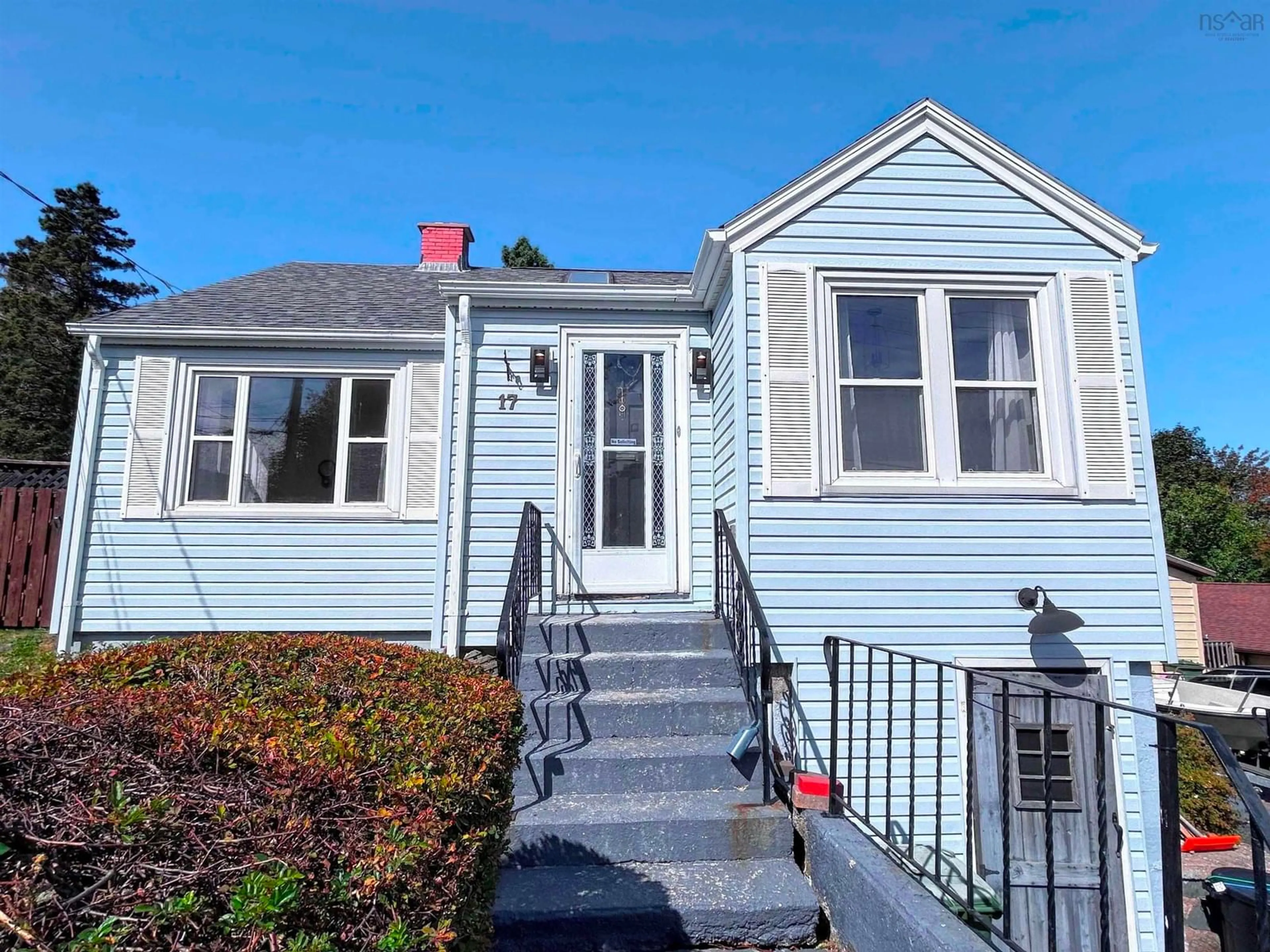Home with vinyl exterior material, street for 17 Rosedale Ave, Halifax Nova Scotia B3N 2N2