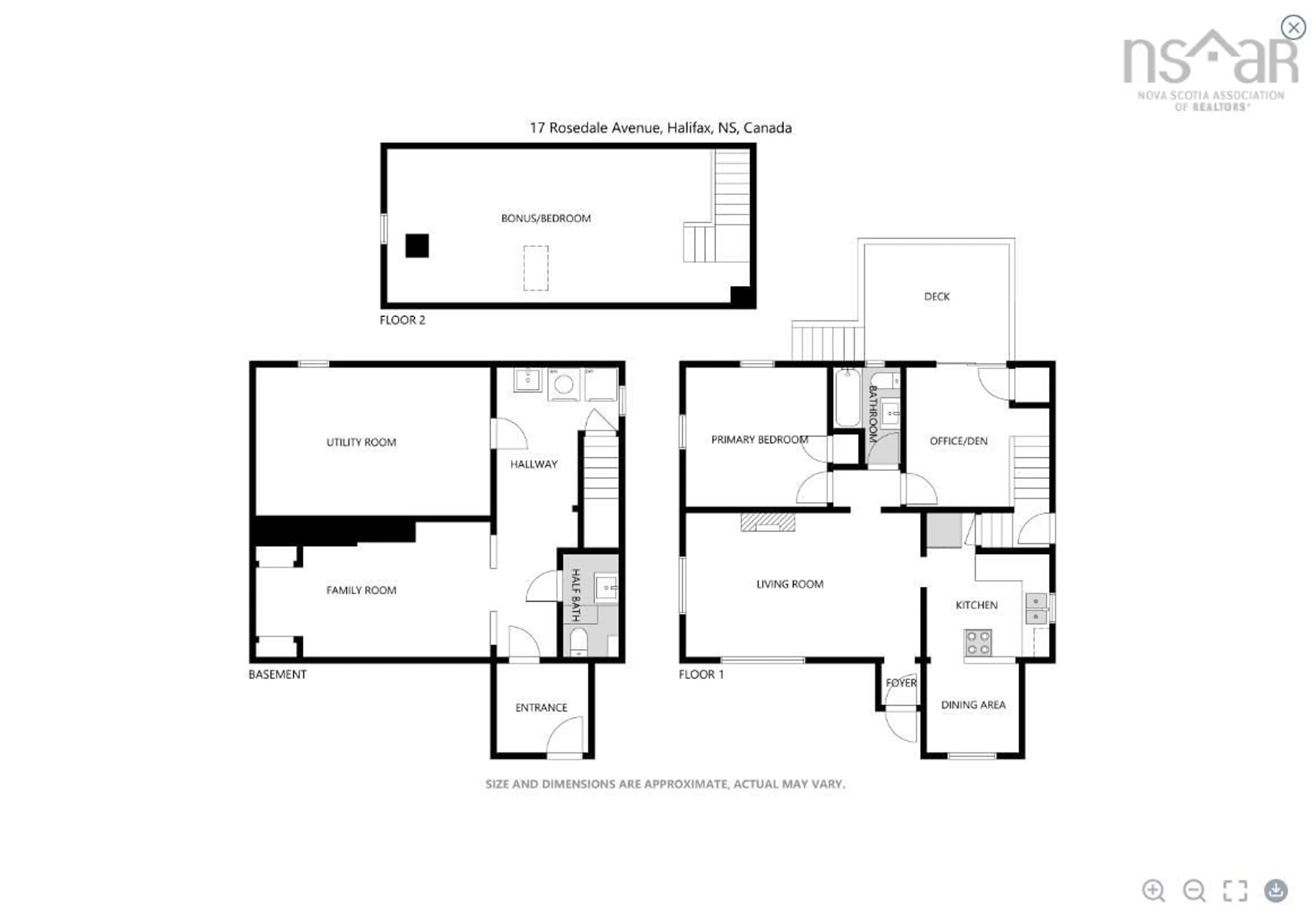 Floor plan for 17 Rosedale Ave, Halifax Nova Scotia B3N 2N2