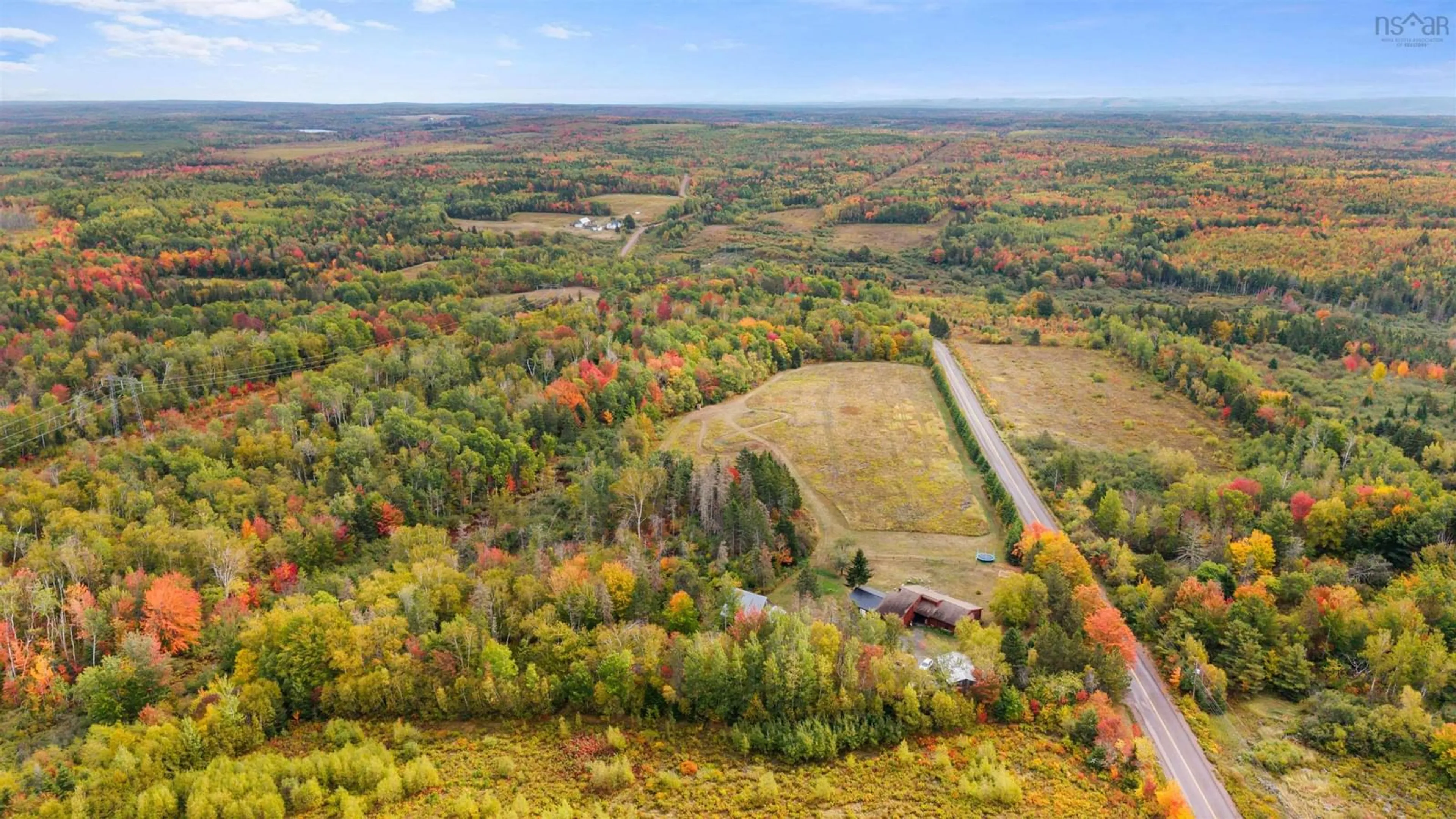 A pic from outside/outdoor area/front of a property/back of a property/a pic from drone, forest/trees view for 1215 Hansford Rd, Hansford Nova Scotia B0M 1P0