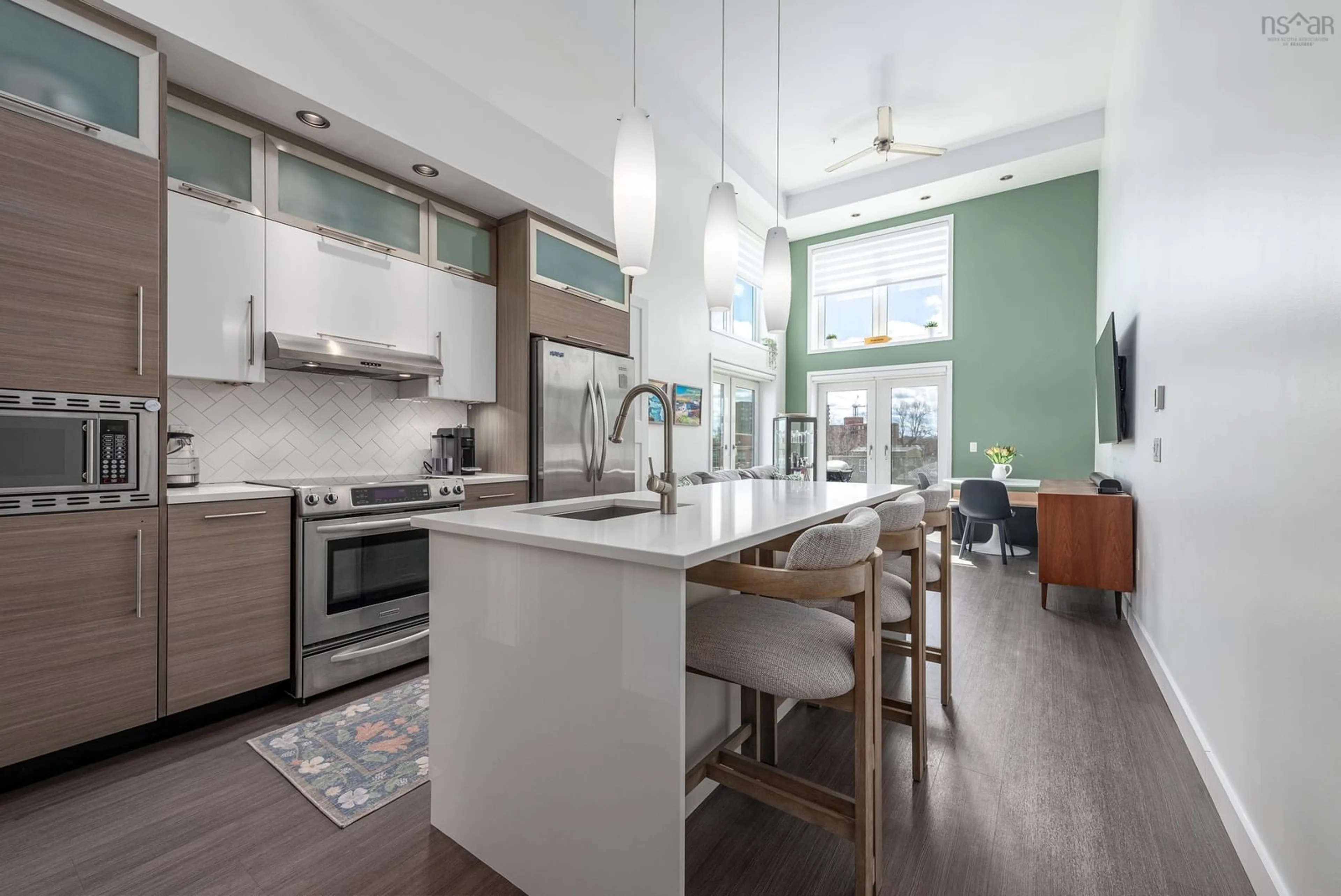 Open concept kitchen, ceramic/tile floor for 5662 Roberts St #313, Halifax Nova Scotia B3K 0E3