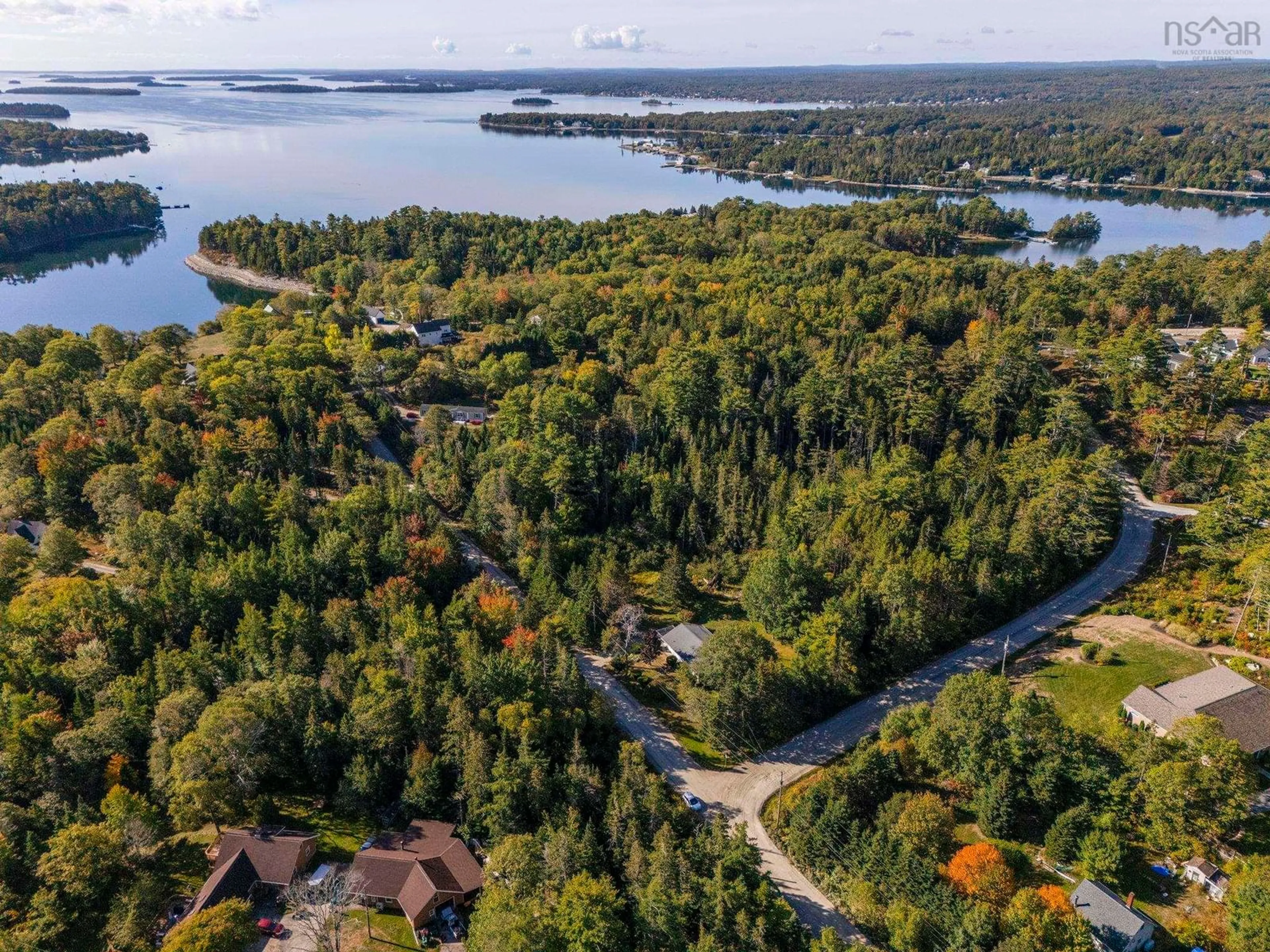 A pic from outside/outdoor area/front of a property/back of a property/a pic from drone, water/lake/river/ocean view for 48 Arthur Hatt Rd, Chester Basin Nova Scotia B0J 1K0