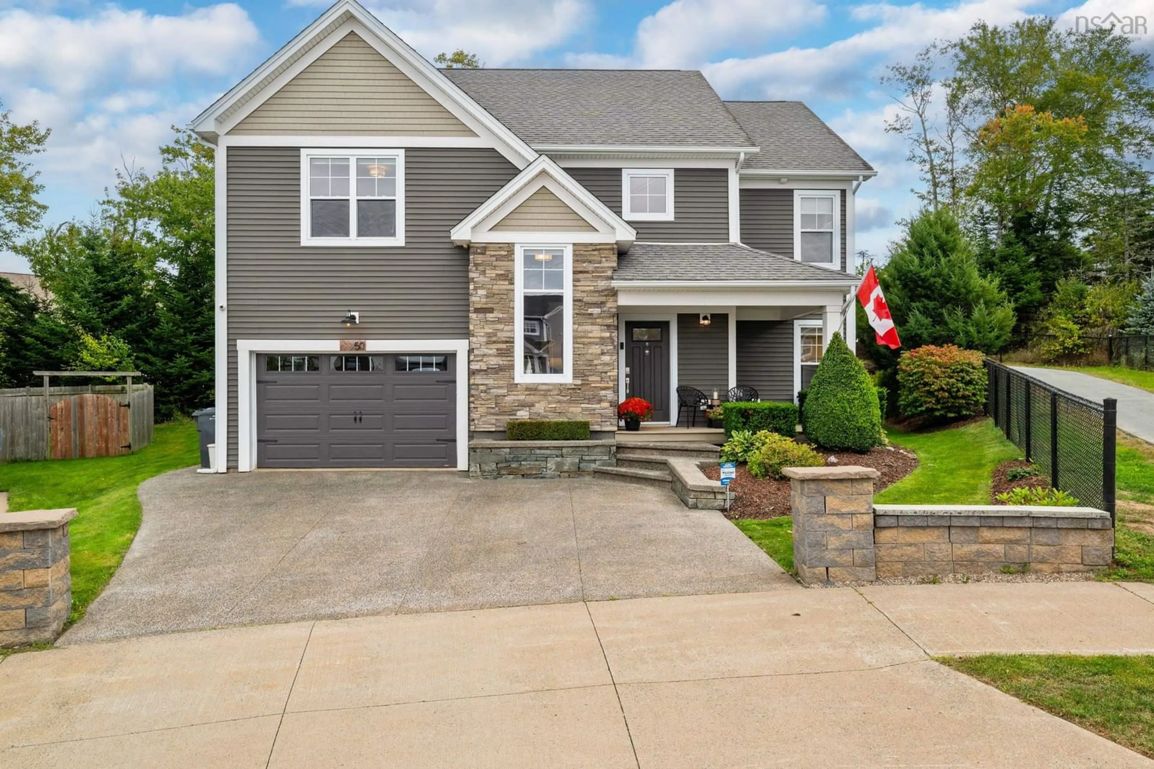 Home with vinyl exterior material, street for 50 Merlot Crt, Timberlea Nova Scotia B3T 0C2
