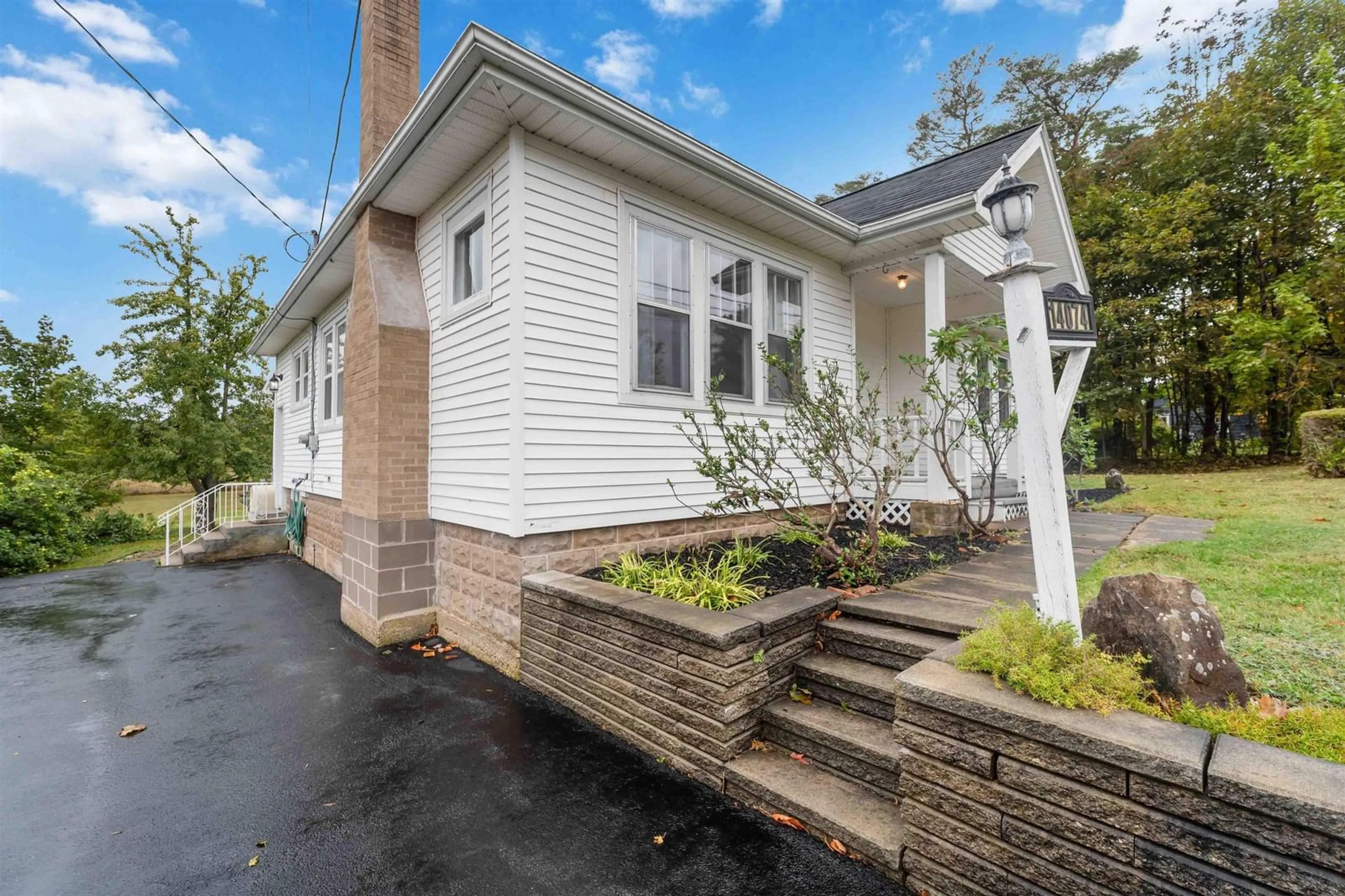 Home with brick exterior material, street for 14074 Highway 1, Hants Border Nova Scotia B0P 1P0