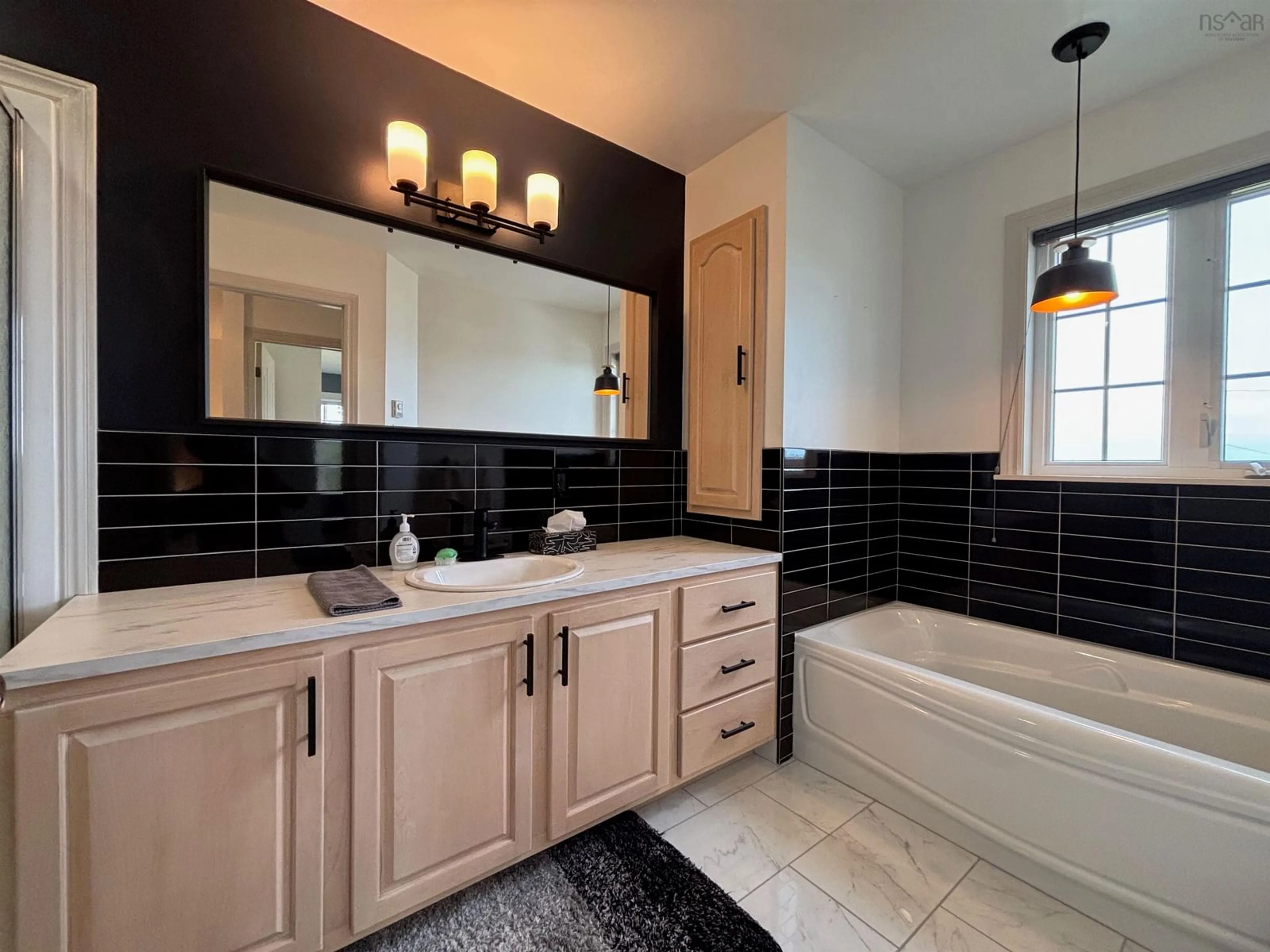 Contemporary bathroom, ceramic/tile floor for 3542 Highway 308, Hubbards Point Nova Scotia B0W 3M0