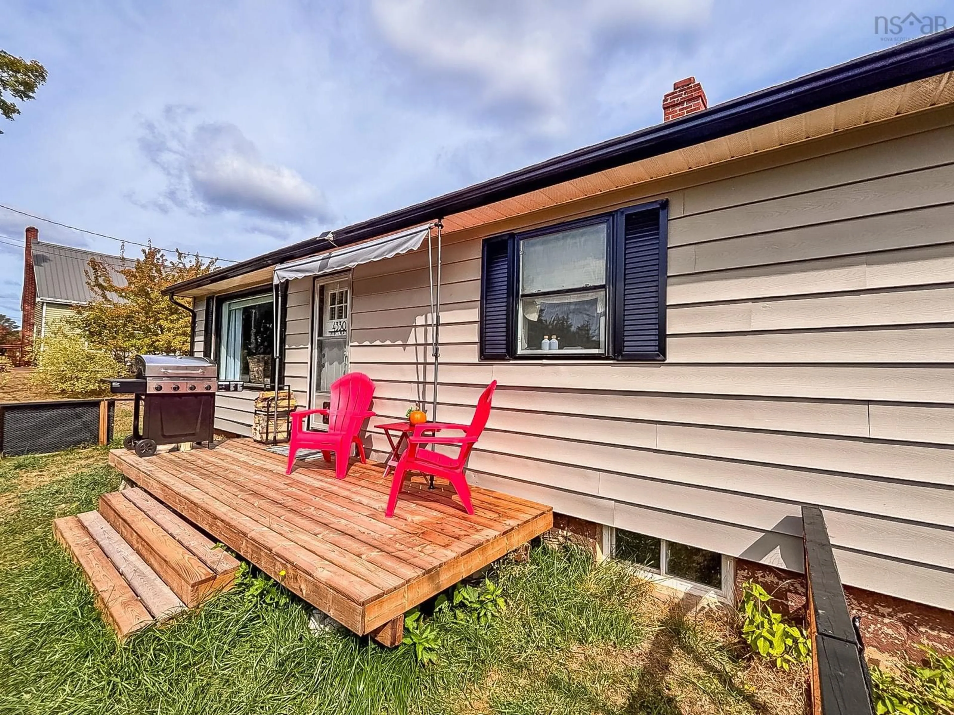 Home with vinyl exterior material, street for 4330 Northfield Rd, Watford Nova Scotia B0R 1E0