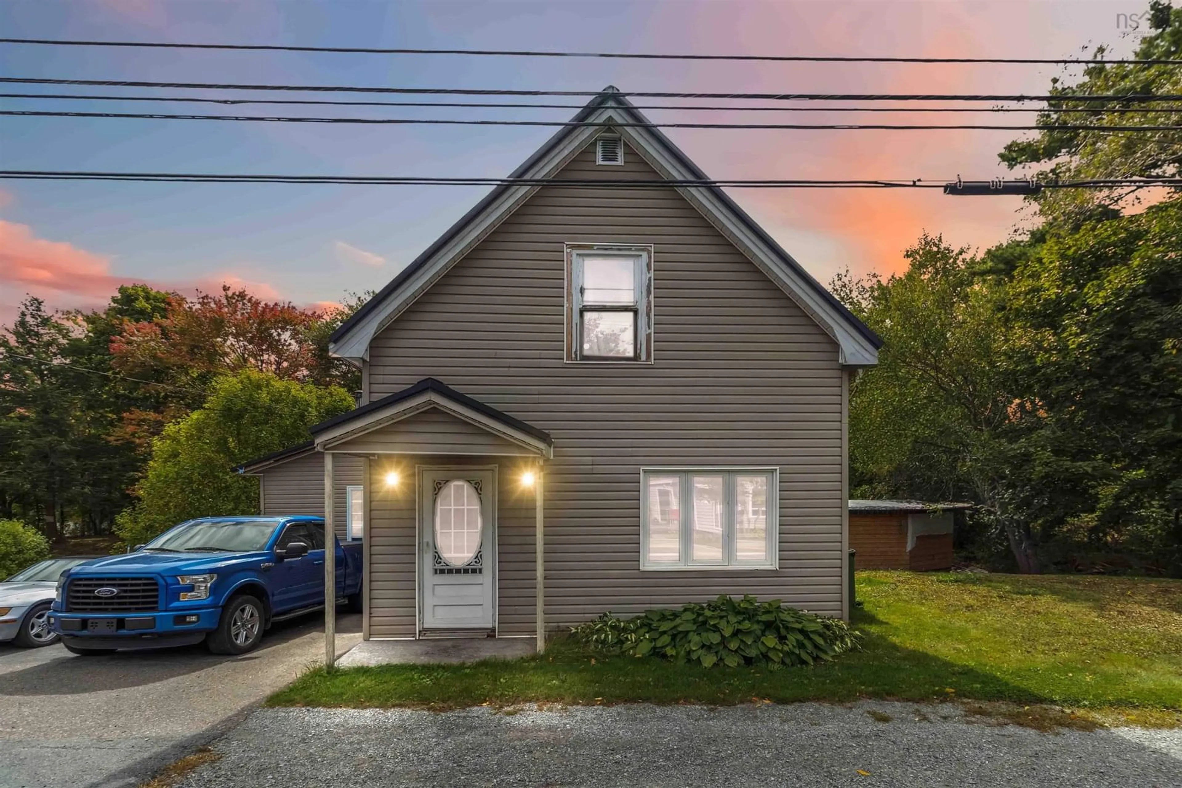 A pic from outside/outdoor area/front of a property/back of a property/a pic from drone, street for 3019 Highway 325, Wileville Nova Scotia B4V 5H4