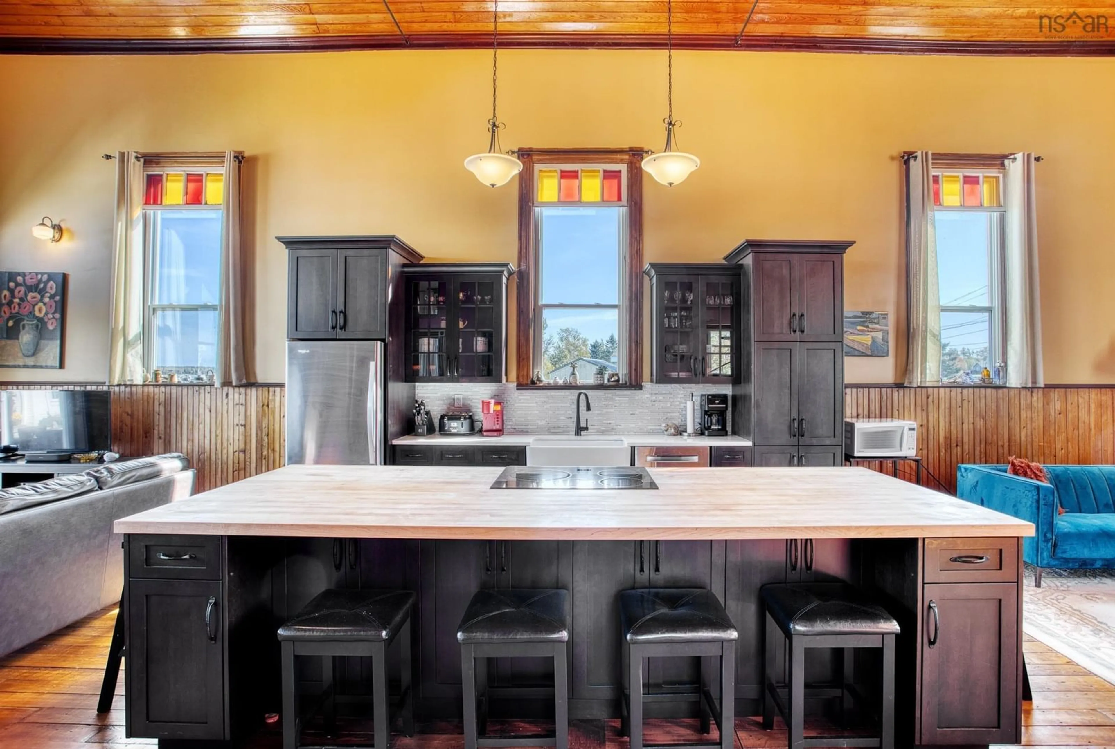 Open concept kitchen, ceramic/tile floor for 13297 Highway 6, Wallace Bridge Nova Scotia B0K 1Y0