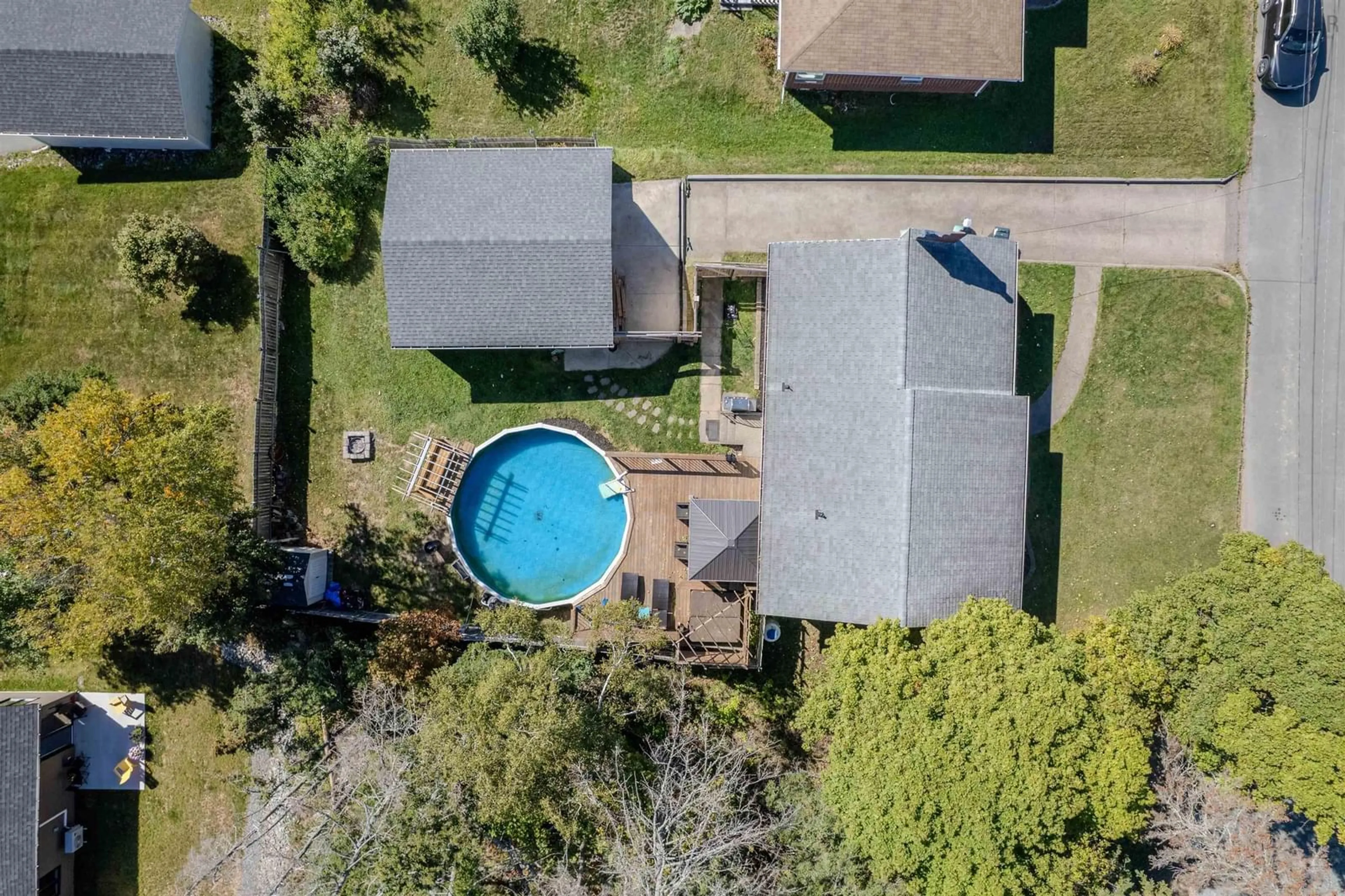 A pic from outside/outdoor area/front of a property/back of a property/a pic from drone, water/lake/river/ocean view for 56 Kelmere Dr, Sydney Nova Scotia B1R 1P8