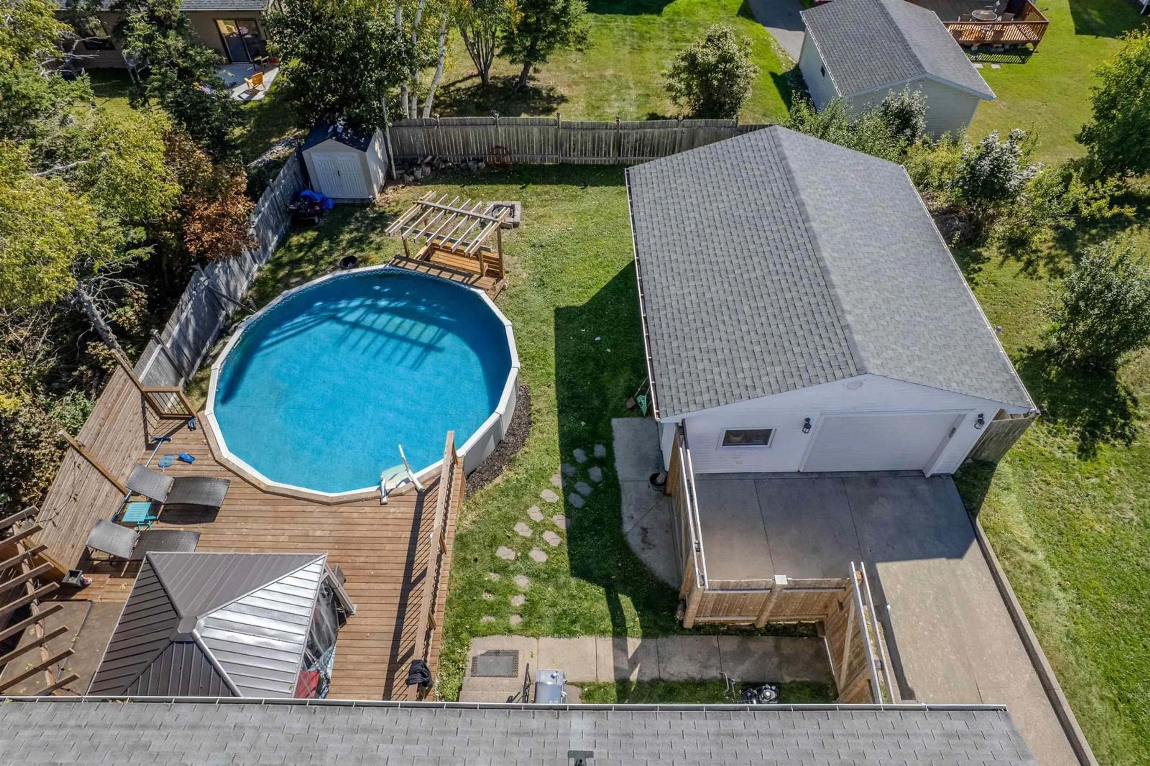 A pic from outside/outdoor area/front of a property/back of a property/a pic from drone, water/lake/river/ocean view for 56 Kelmere Dr, Sydney Nova Scotia B1R 1P8