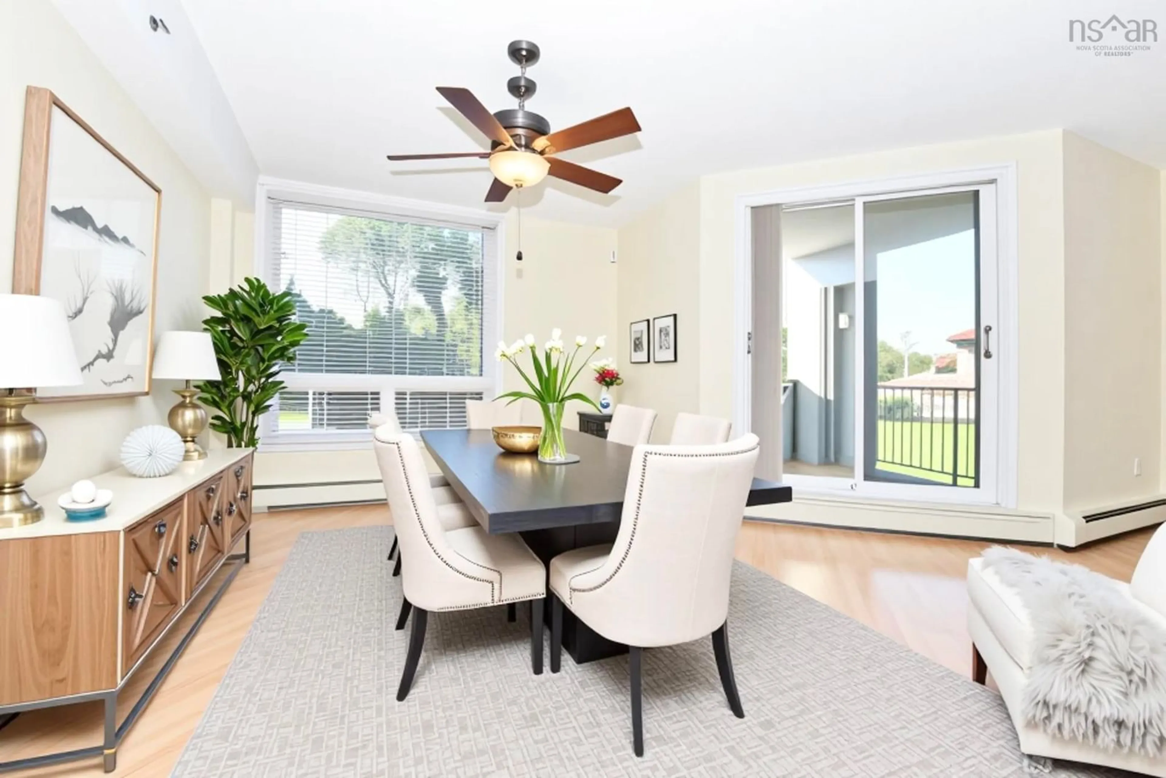 Dining room, wood/laminate floor for 40 Regency Park Dr #105, Halifax Nova Scotia B3S 1L4