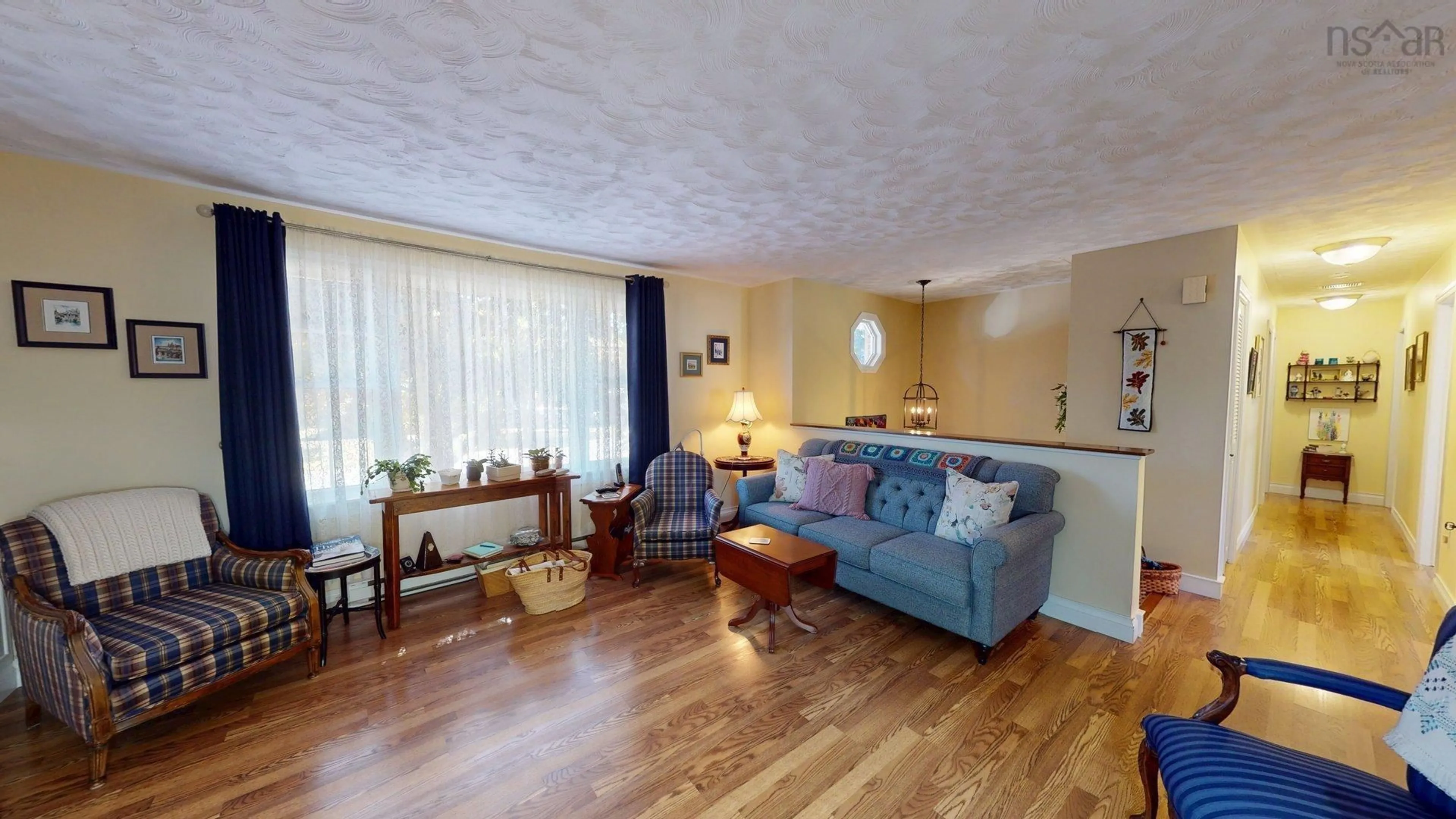 Living room with furniture, wood/laminate floor for 24 Hayden Dr, Berwick Nova Scotia B0P 1E0