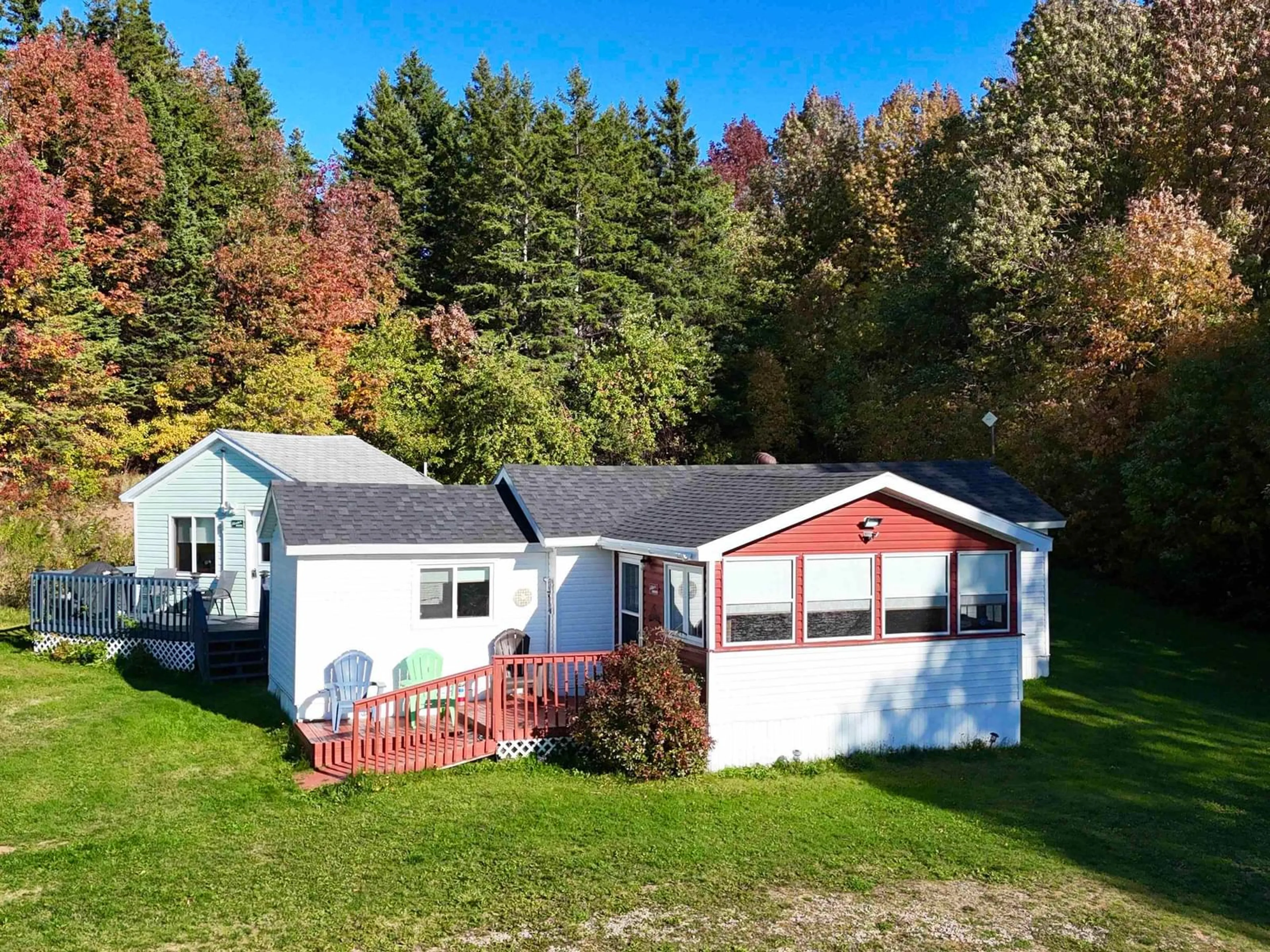 A pic from outside/outdoor area/front of a property/back of a property/a pic from drone, unknown for 2952 Hwy 395, East Lake Ainslie Nova Scotia B0E 3M0