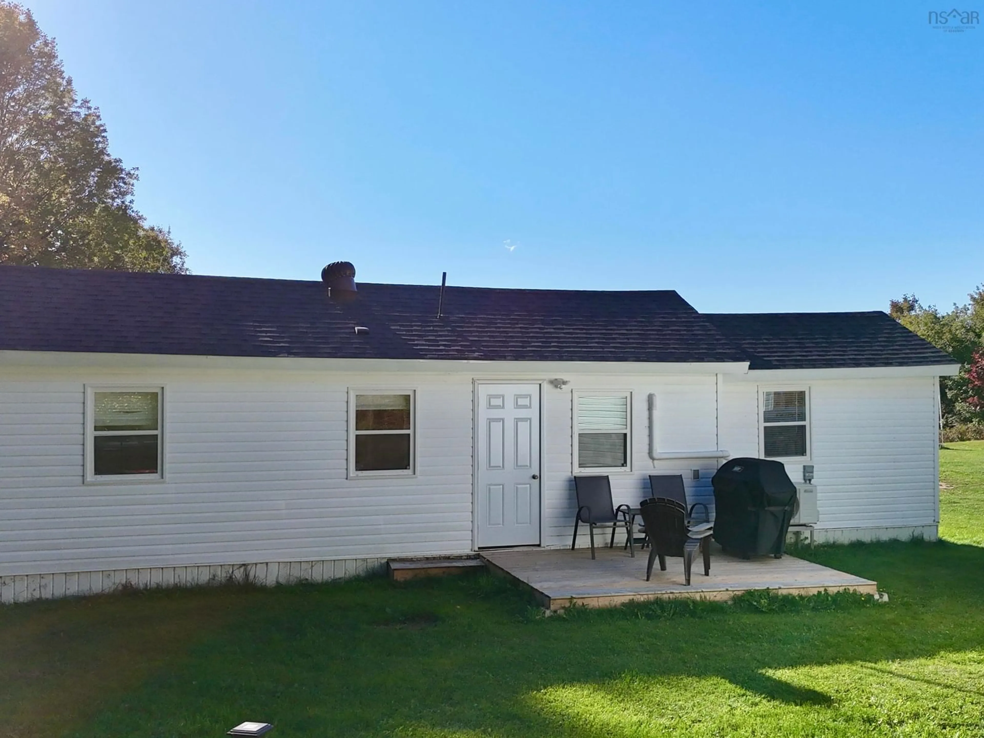 Home with vinyl exterior material, street for 2952 Hwy 395, East Lake Ainslie Nova Scotia B0E 3M0