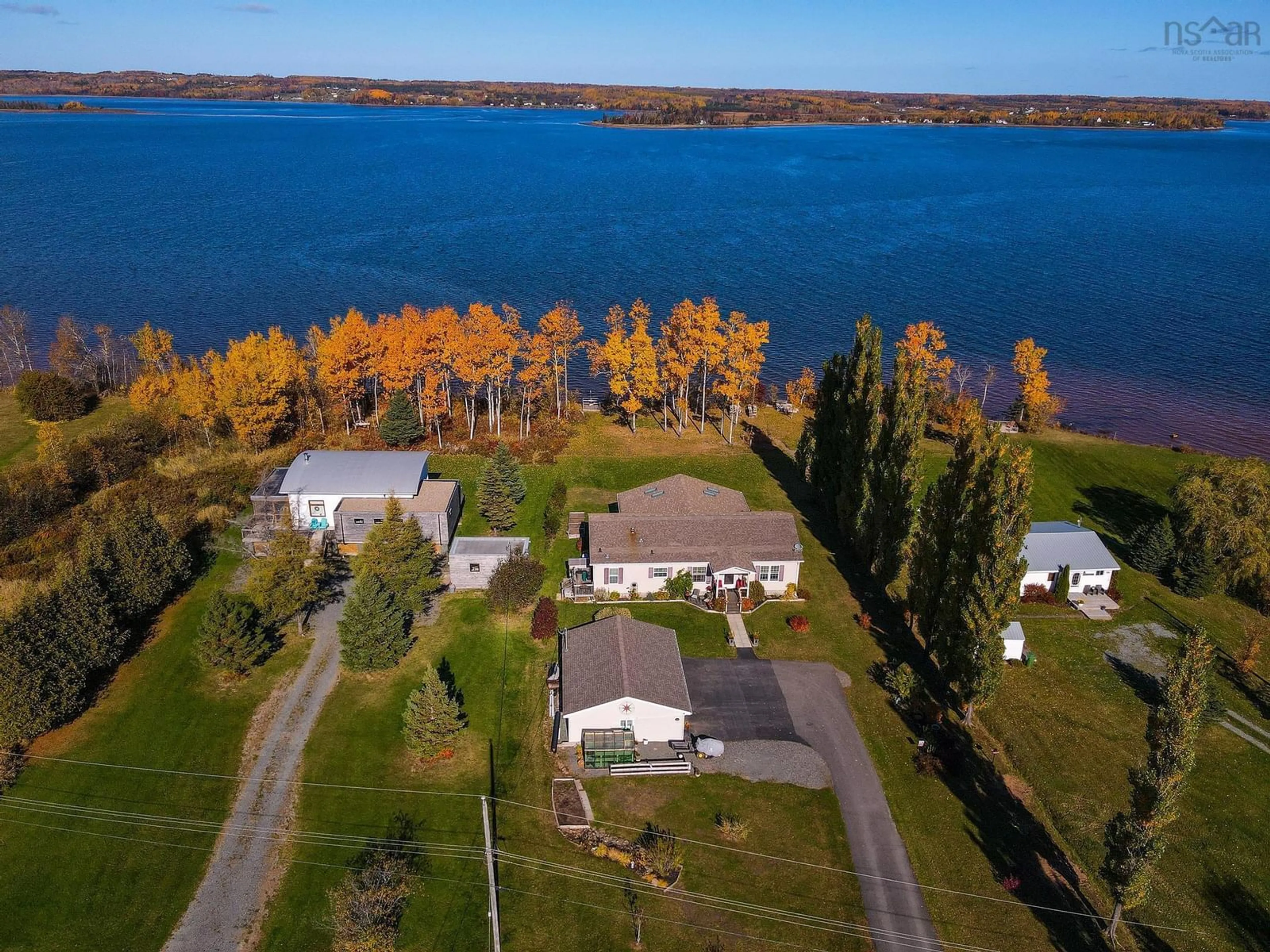 A pic from outside/outdoor area/front of a property/back of a property/a pic from drone, water/lake/river/ocean view for 151 Appalosa Trail, Bayhead Nova Scotia B0K 1V0