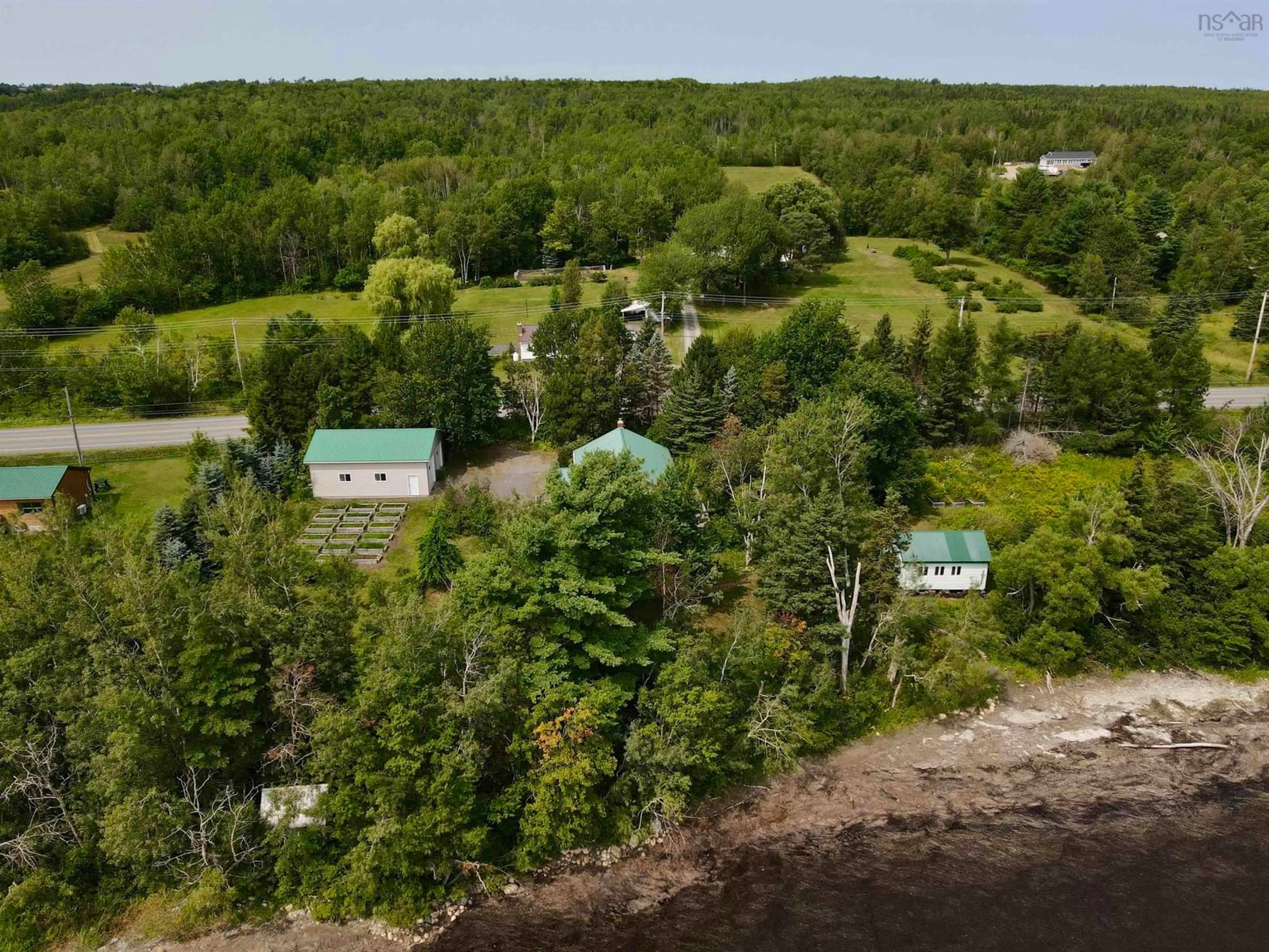 A pic from outside/outdoor area/front of a property/back of a property/a pic from drone, forest/trees view for 2594 376 Hwy, Lyons Brook Nova Scotia B0K 1H0