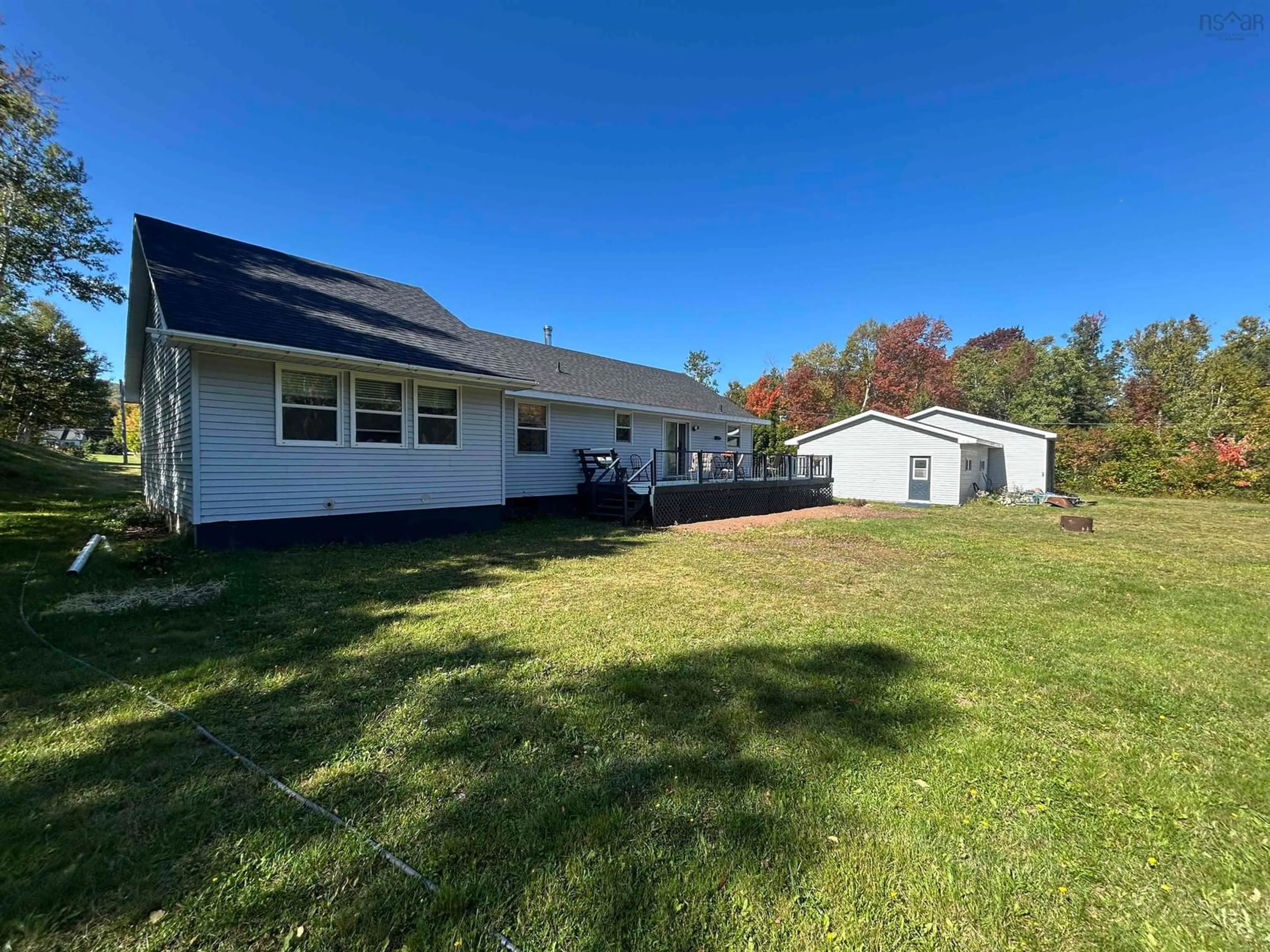 A pic from outside/outdoor area/front of a property/back of a property/a pic from drone, water/lake/river/ocean view for 3542 Highway 245, Maryvale Nova Scotia B2G 2L1