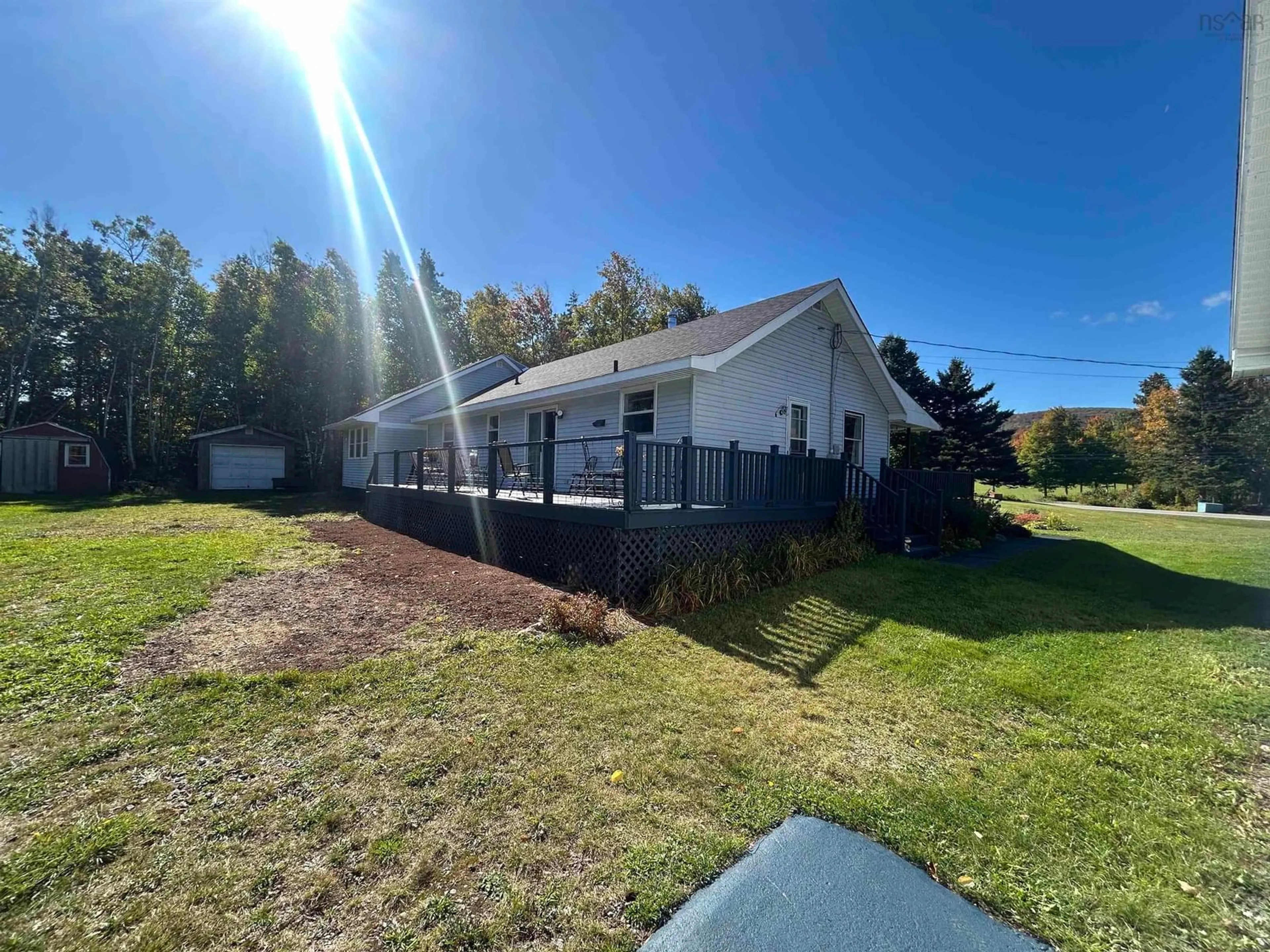 A pic from outside/outdoor area/front of a property/back of a property/a pic from drone, water/lake/river/ocean view for 3542 Highway 245, Maryvale Nova Scotia B2G 2L1