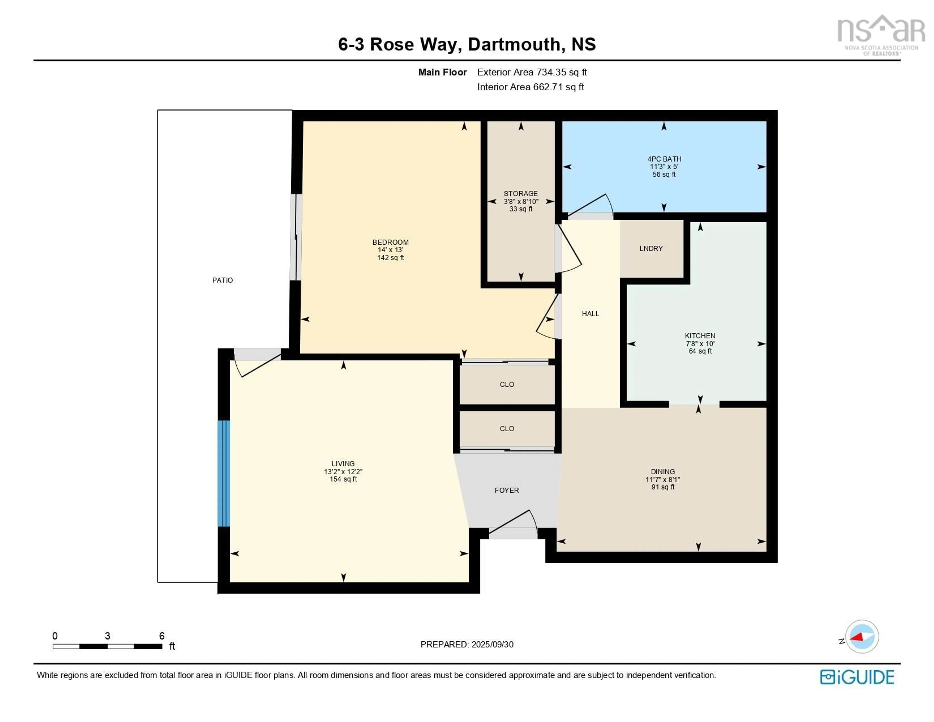 Floor plan for 3 Rose Way #6, Dartmouth Nova Scotia B2Y 4L9