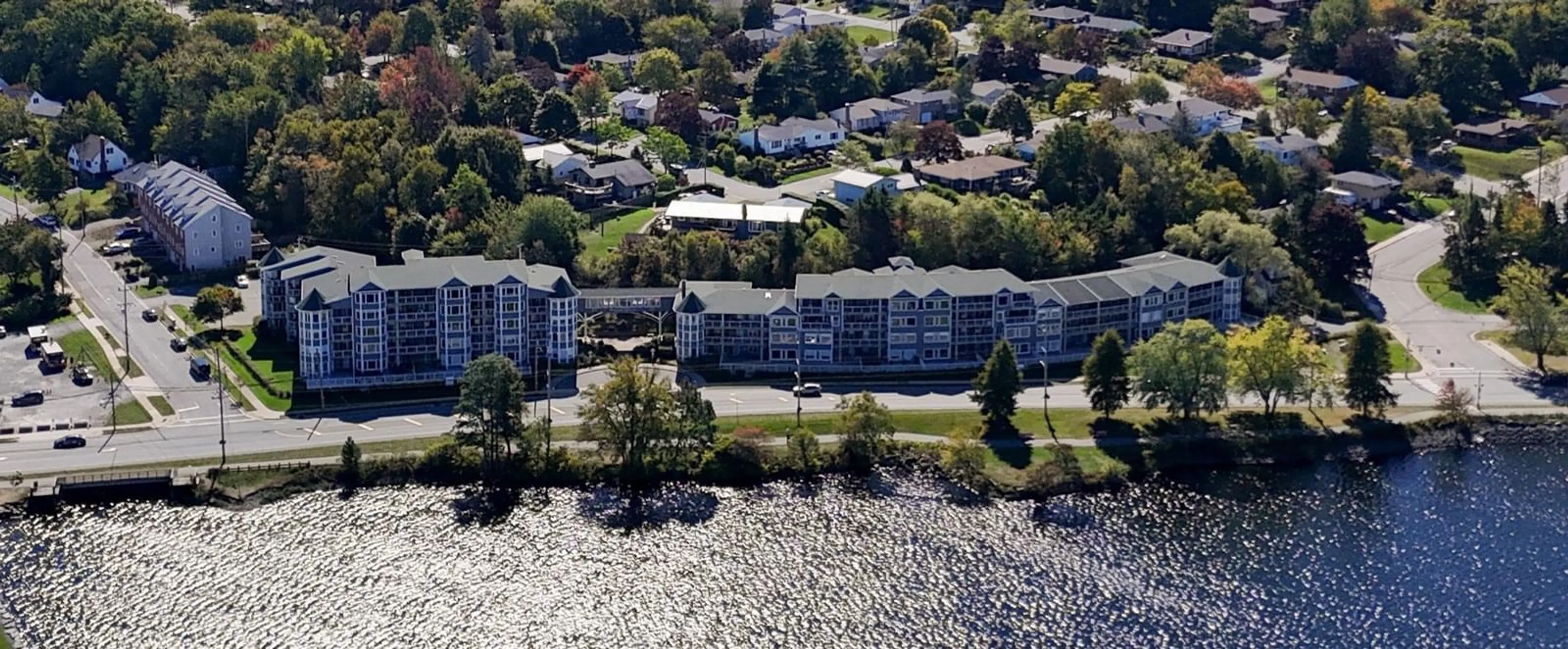 A pic from outside/outdoor area/front of a property/back of a property/a pic from drone, mountain view for 275 Prince Albert Rd #512, Dartmouth Nova Scotia B2Y 1M9